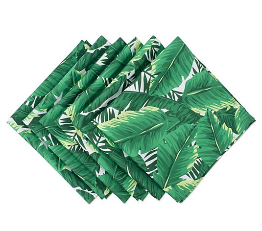 Design Imports Banana Leaf Outdoor Napkin Set of 6