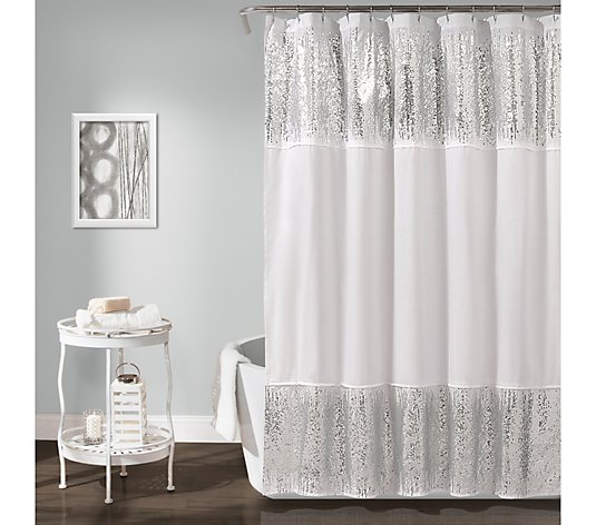 Shimmer Sequins 72" x 70" Shower Curtain by Lush Decor