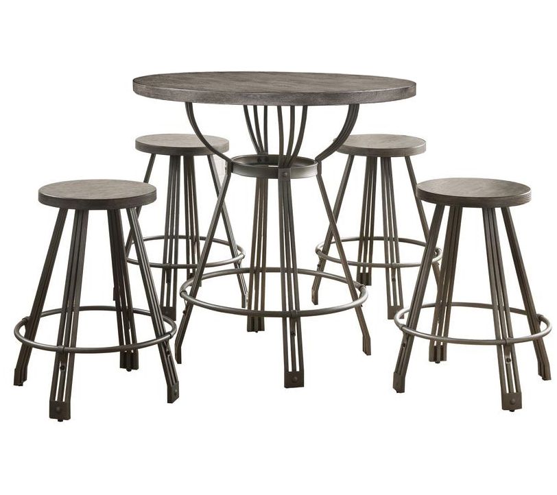 Acme Furniture Davin 5Piece CounterHeight Dining Set