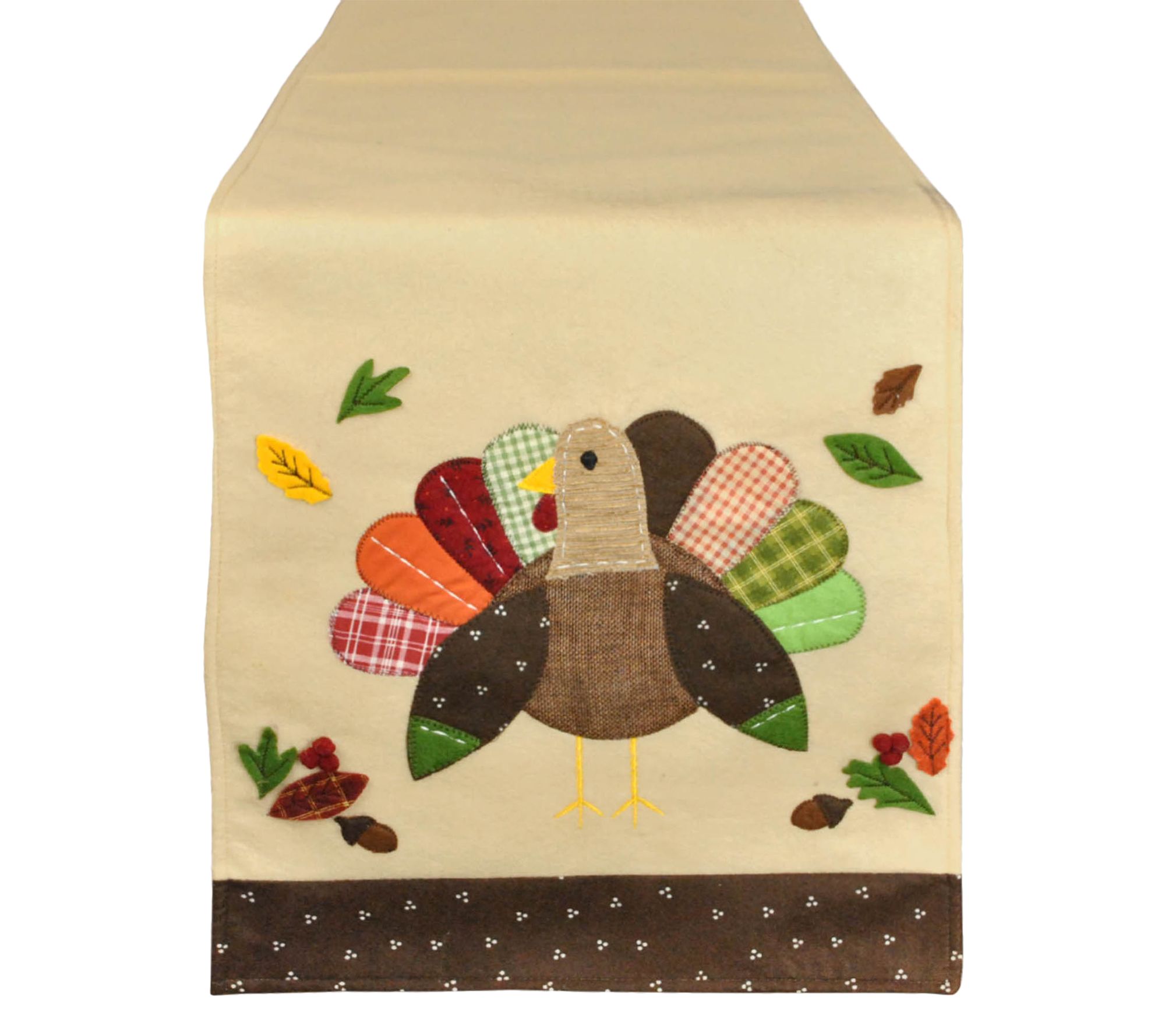 Design Imports Embroidered Turkey Table Runner - QVC.com