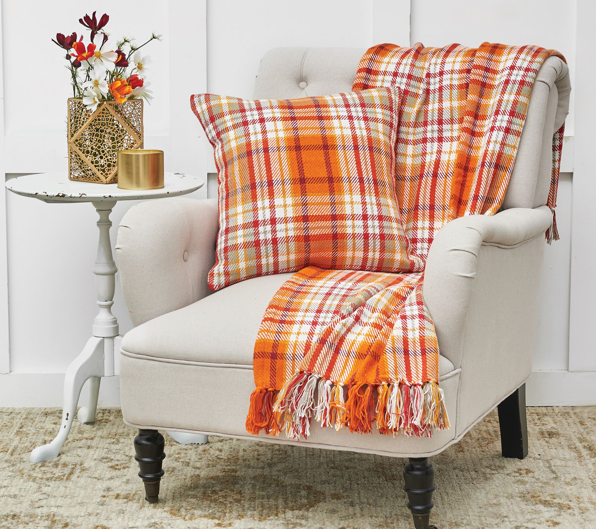 Briar Plaid 50" x 60" Throw Blanket by Valerie
