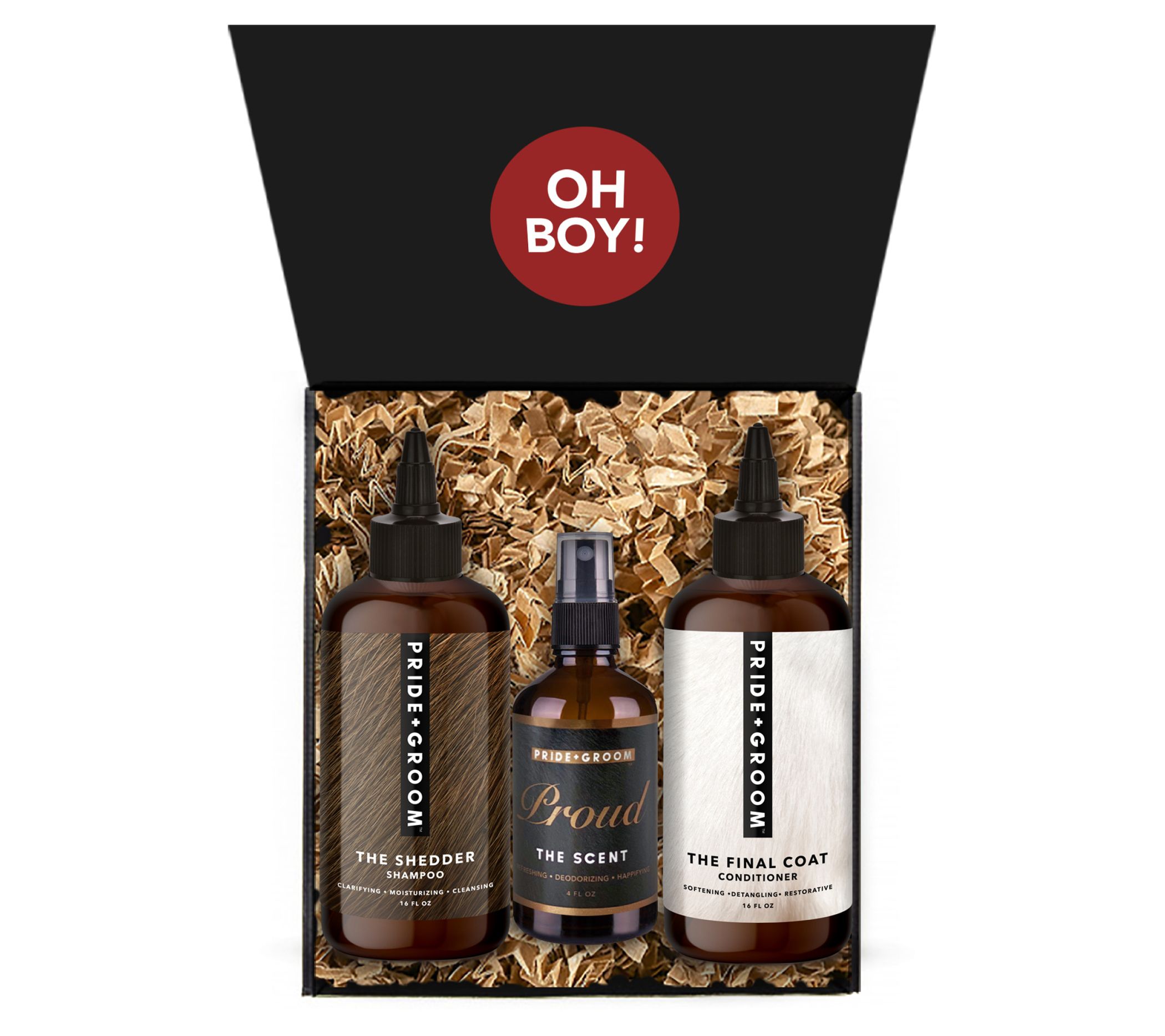 PRIDE+GROOM 12-oz Shedding Dogs Deluxe Box Set