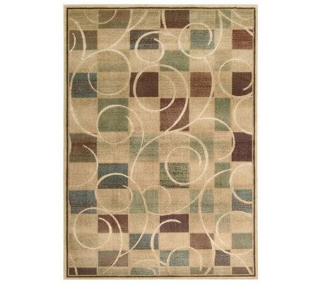 Nourison Renditions 3'6" x 5'6" Swirls Machine-Made Rug
