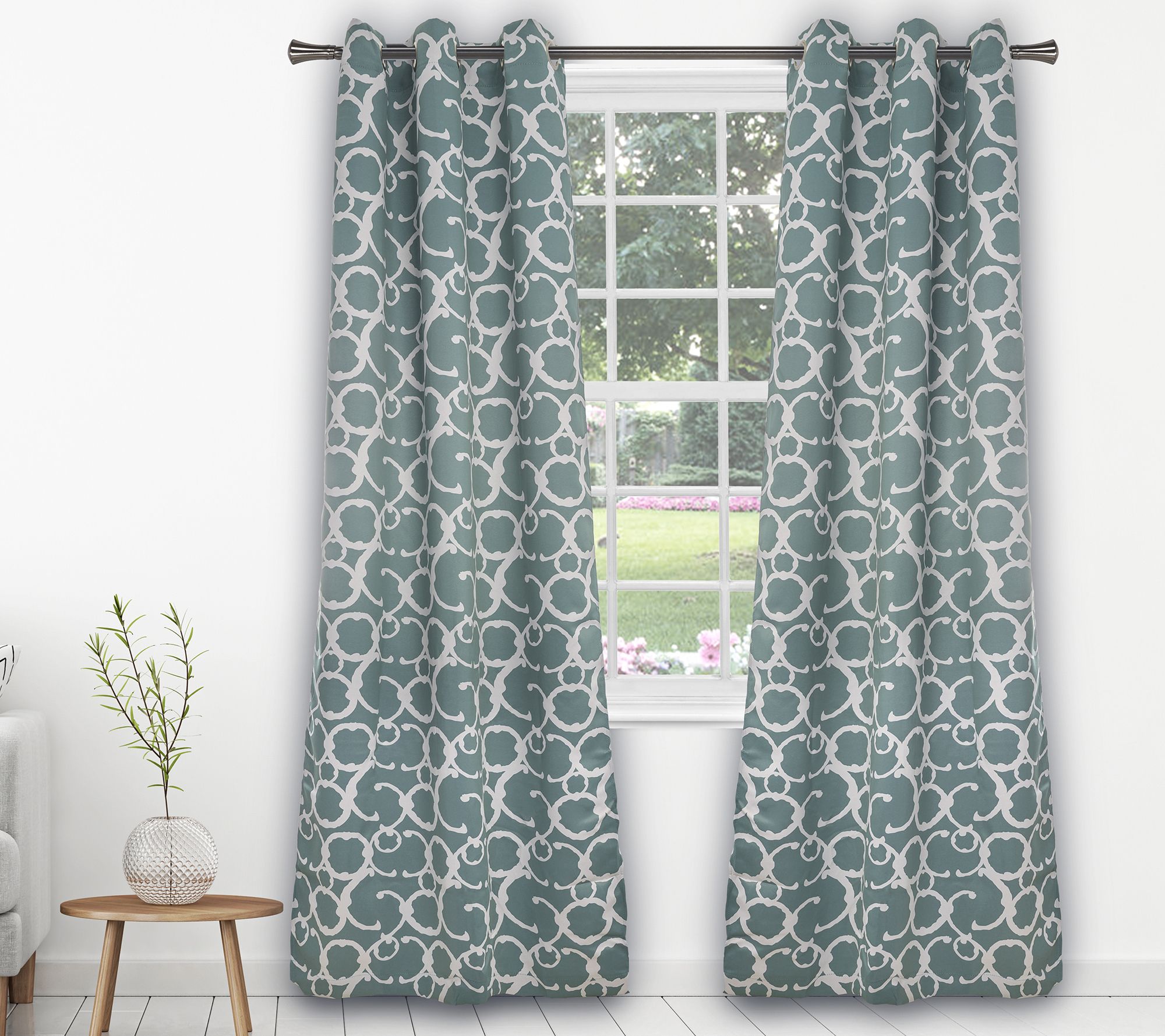 Duck River Textile Rhys Geometric Blackout Curtain Set Qvc Com