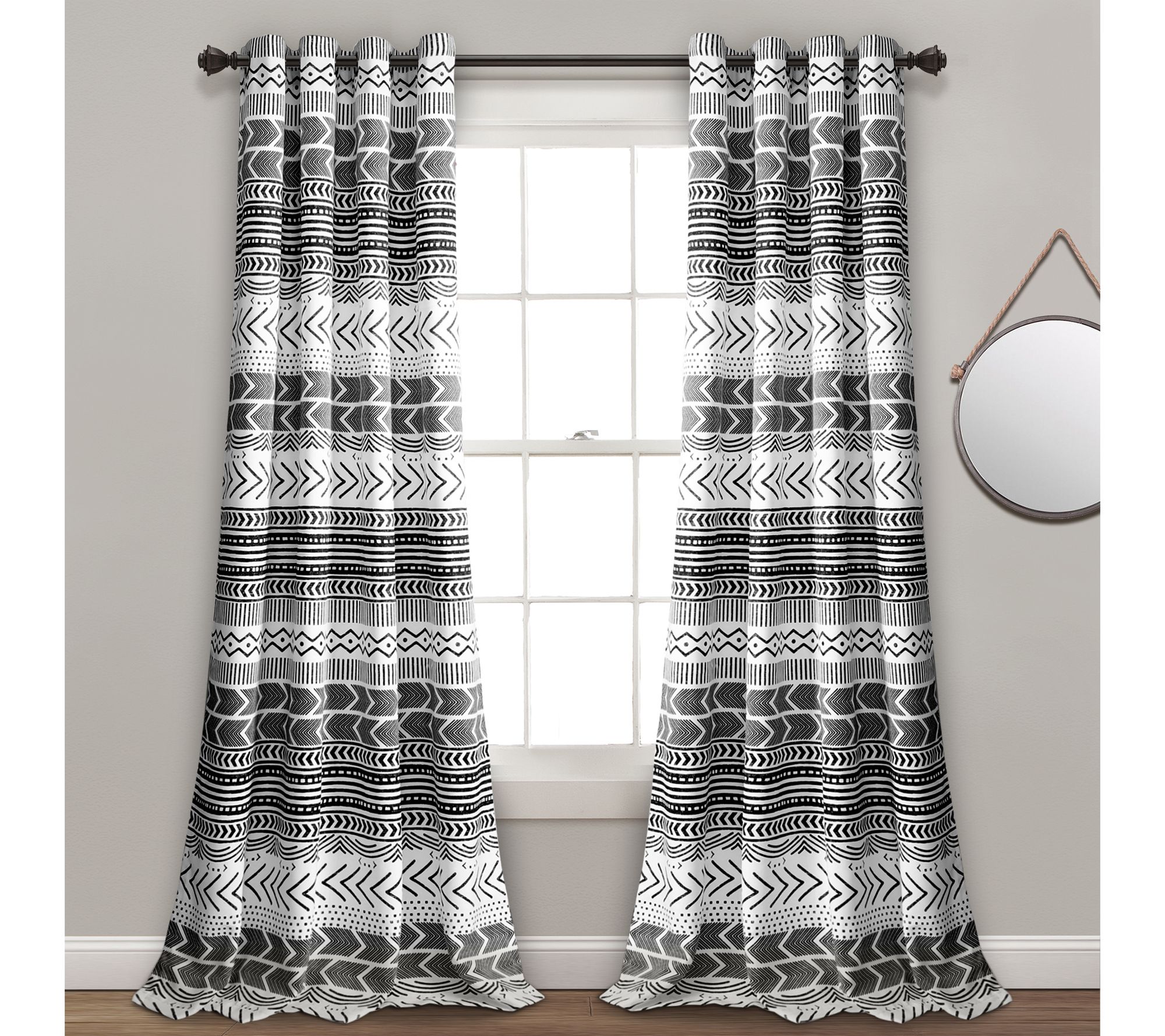 Hygge Geo Room Darkening 52"x95" Panel Set by Lush Decor