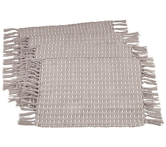 Placemats with Dashed Woven Design Set of 4 byValerie