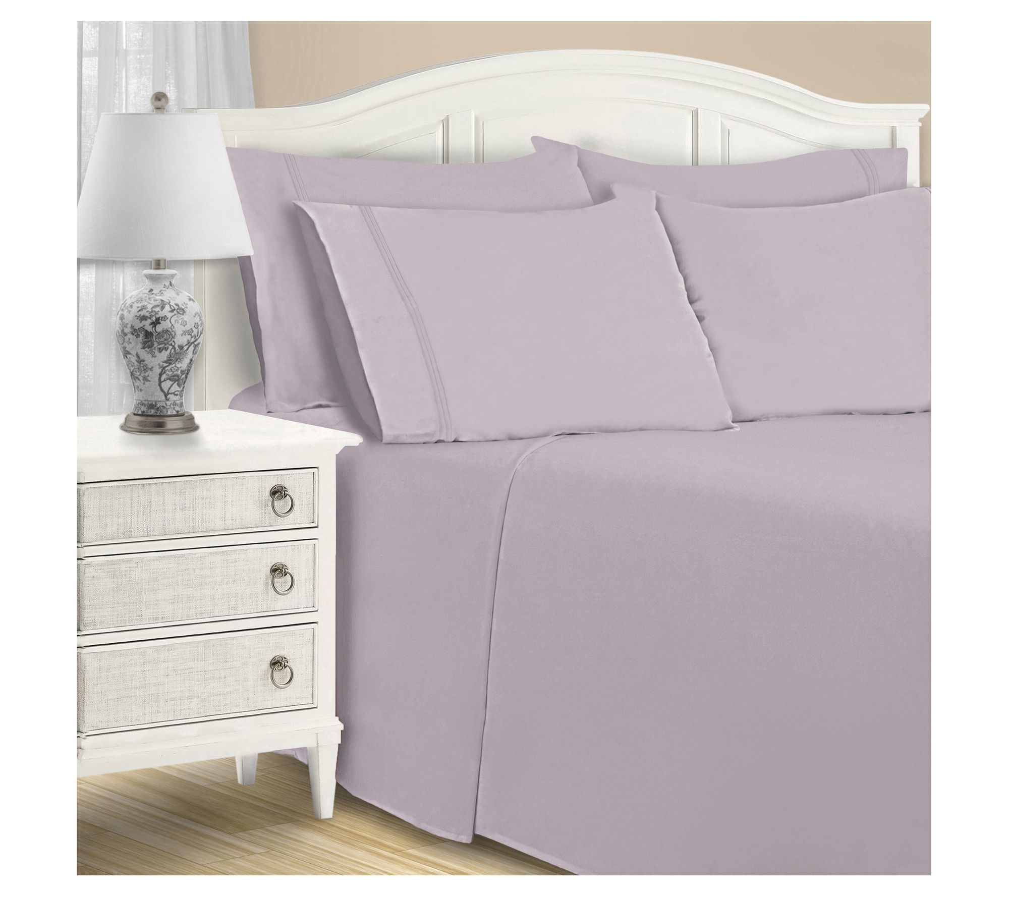 Superior Solid 1500-Thread Count Cotton-Blend Sheet Set, King