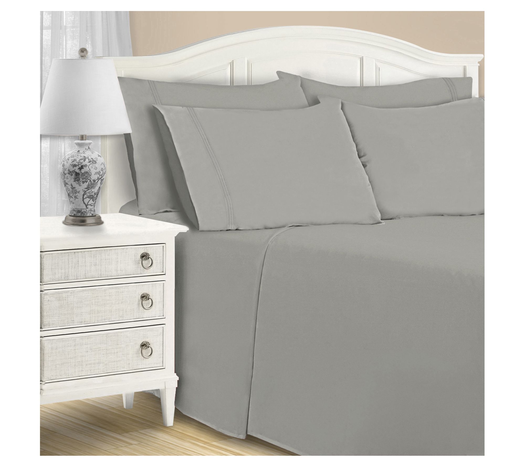 Superior Solid 1500-Thread Count Cotton-Blend Sheet Set, King