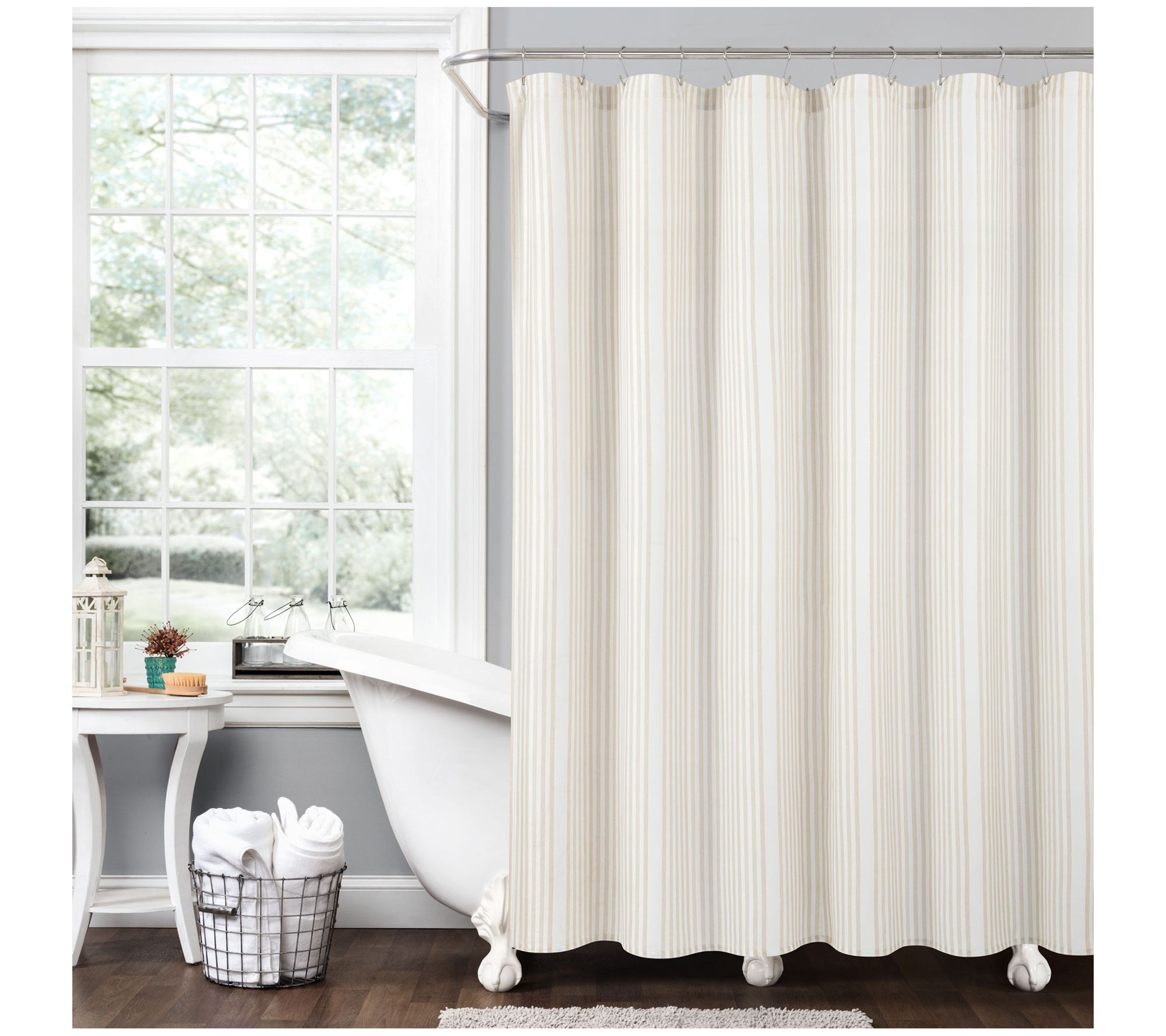 Lush Decor Bayview Shower Curtain White