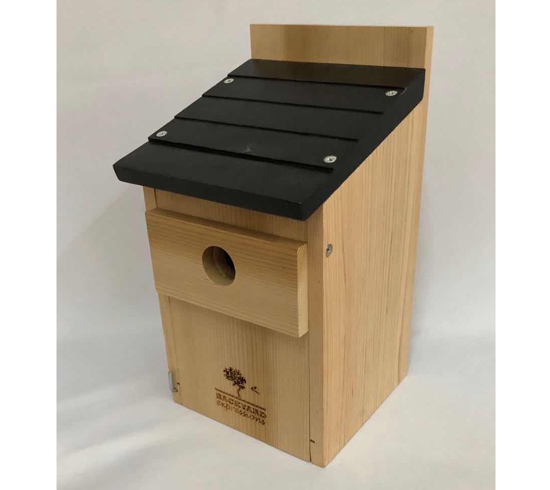Backyard Expressions Cedar Wood Birdhouse with Slanted Roof