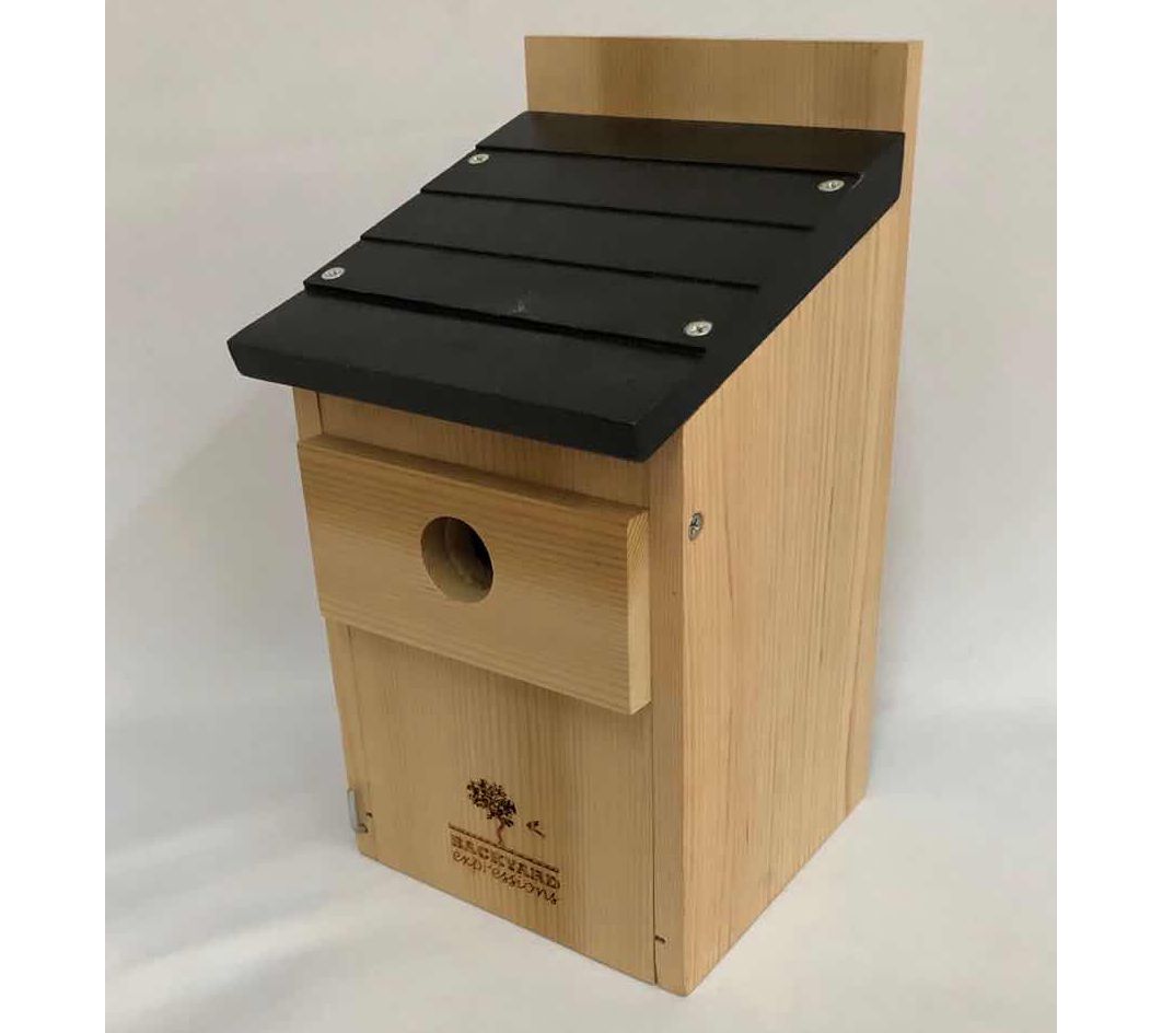 Backyard Expressions Cedar Wood Birdhouse with Slanted Roof