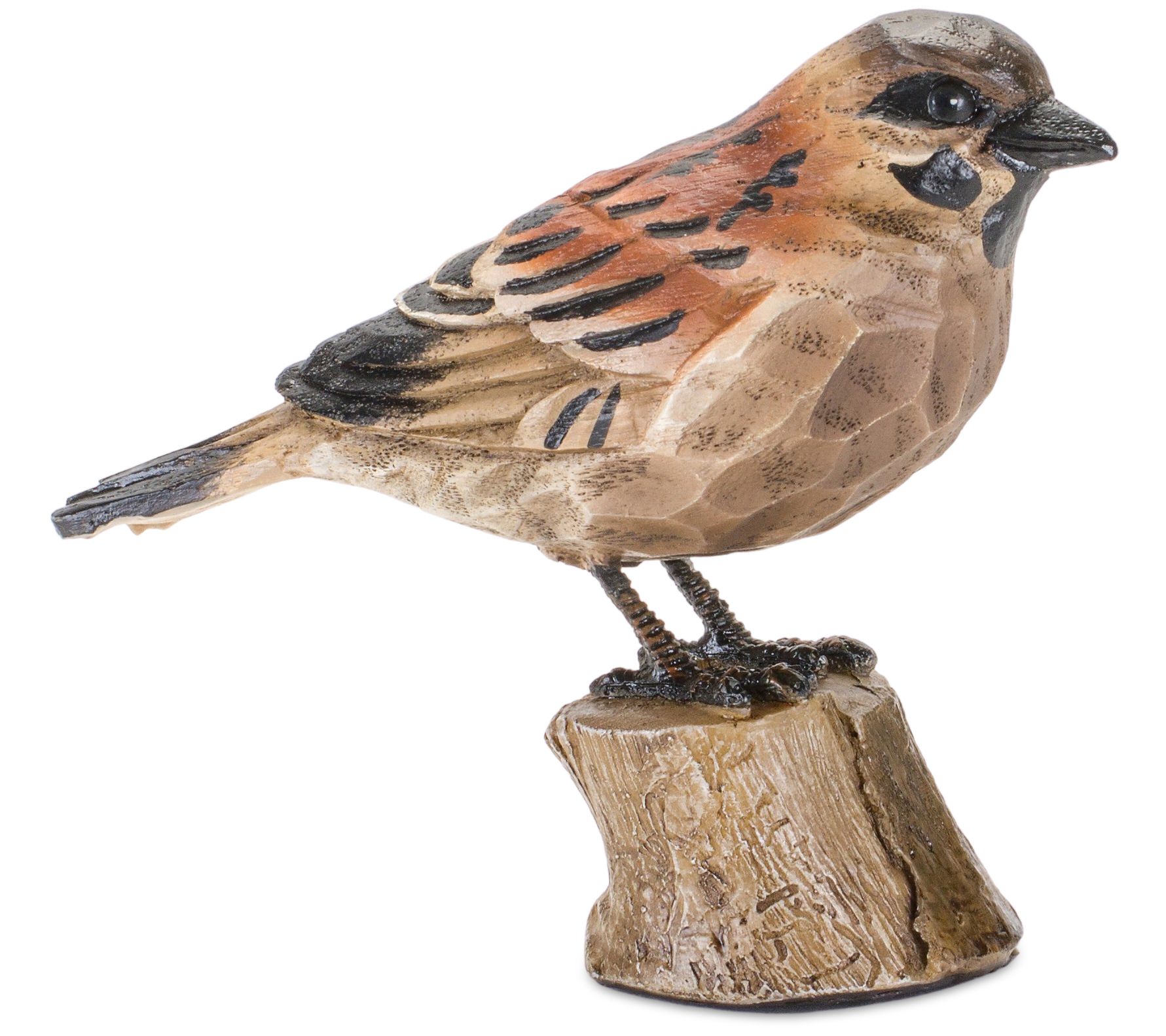 Melrose Bird on Stump Tabletop Figurine (Set of 2) 3.75