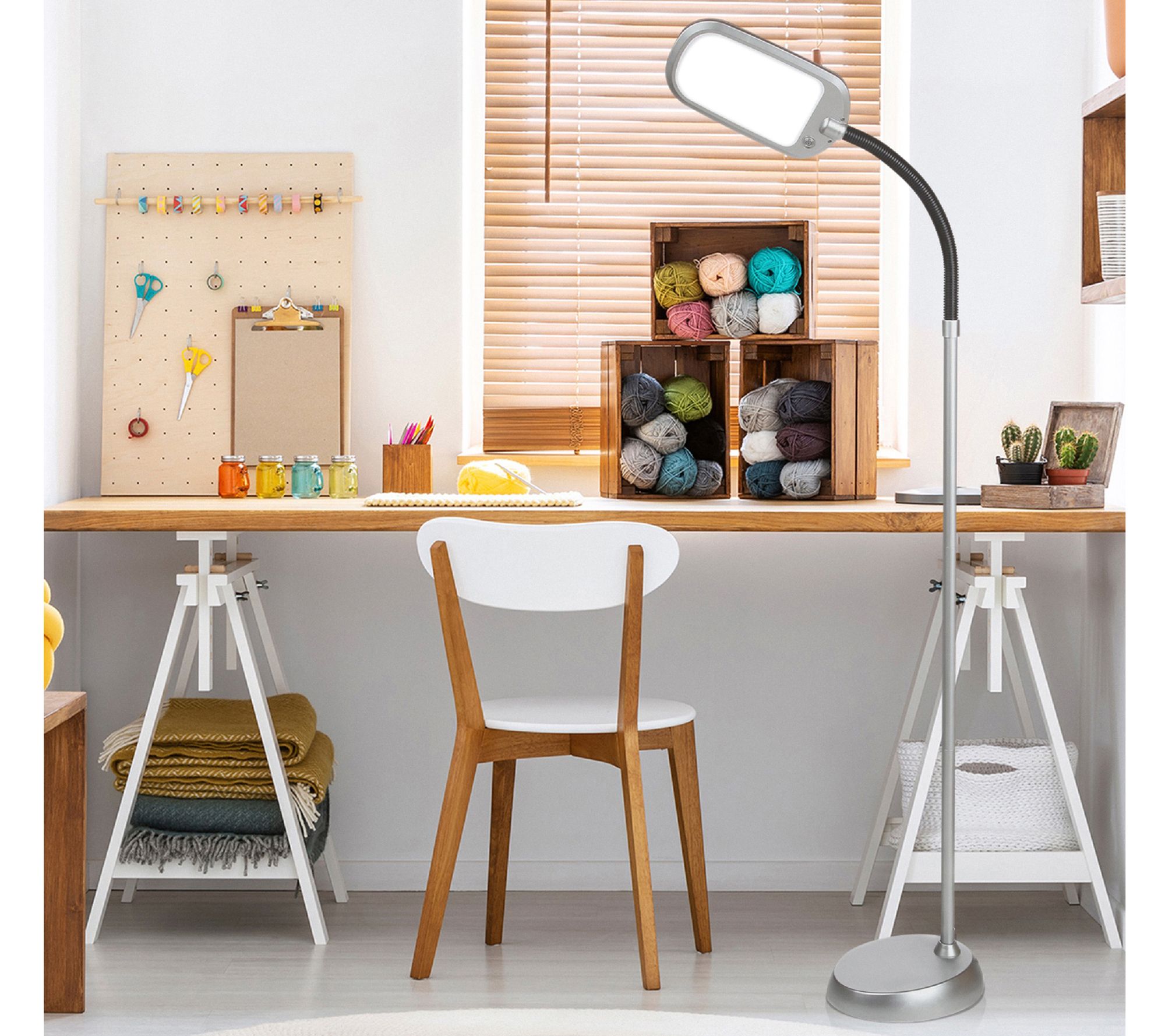 Brightech Litespan Slim 55 in. LED Reading Floor Lamp