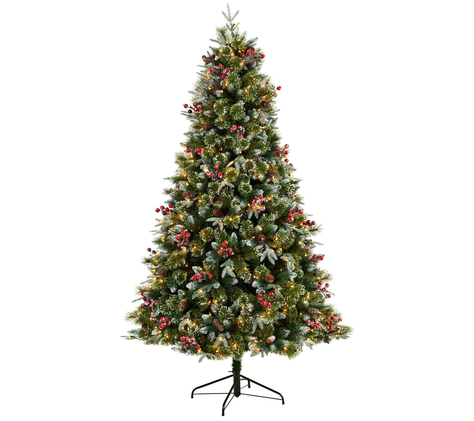 Nearly Natural 7.5-ft Snow Tipped Aspen Spruce Christmas Tree