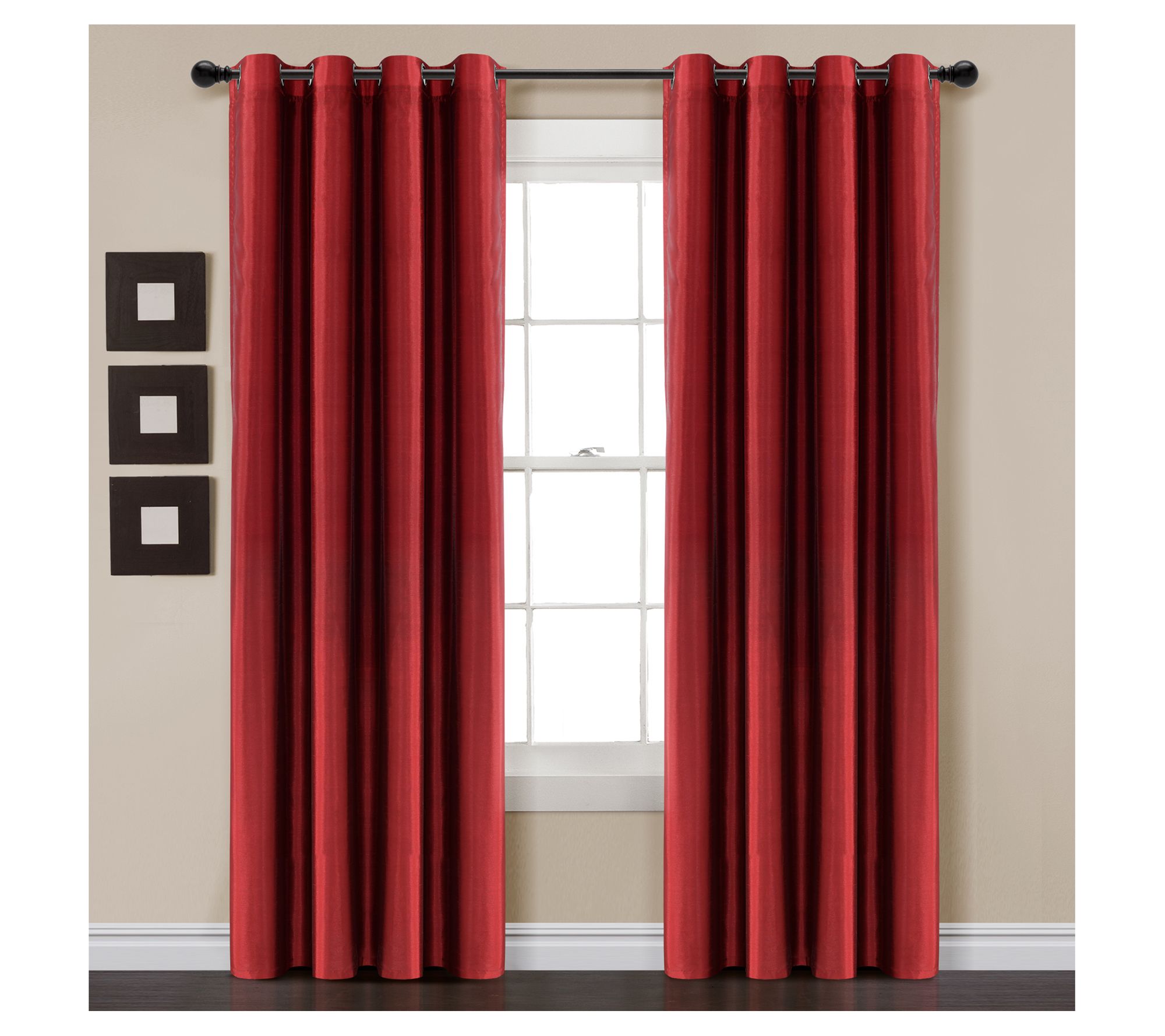 Lush Decor Insulated Grommet Blackout Faux Silk52x95