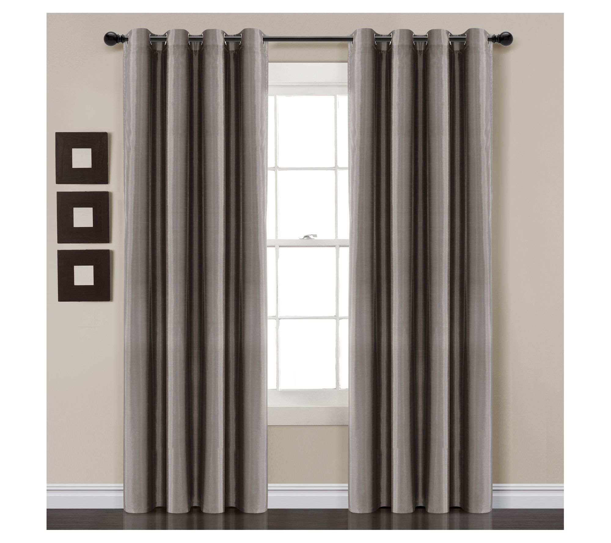 Lush Decor Insulated Grommet Blackout Faux Silk52x95