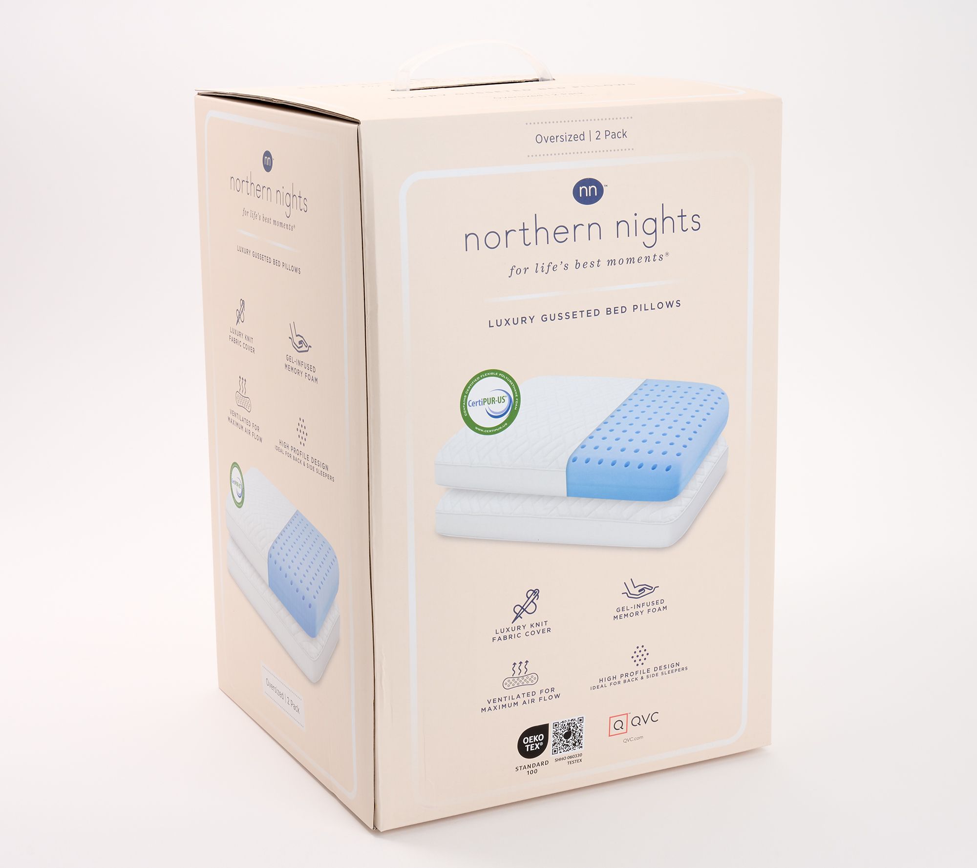 Northern Nighst Set of 2 Ventilated Foam Pillows Std./Queen