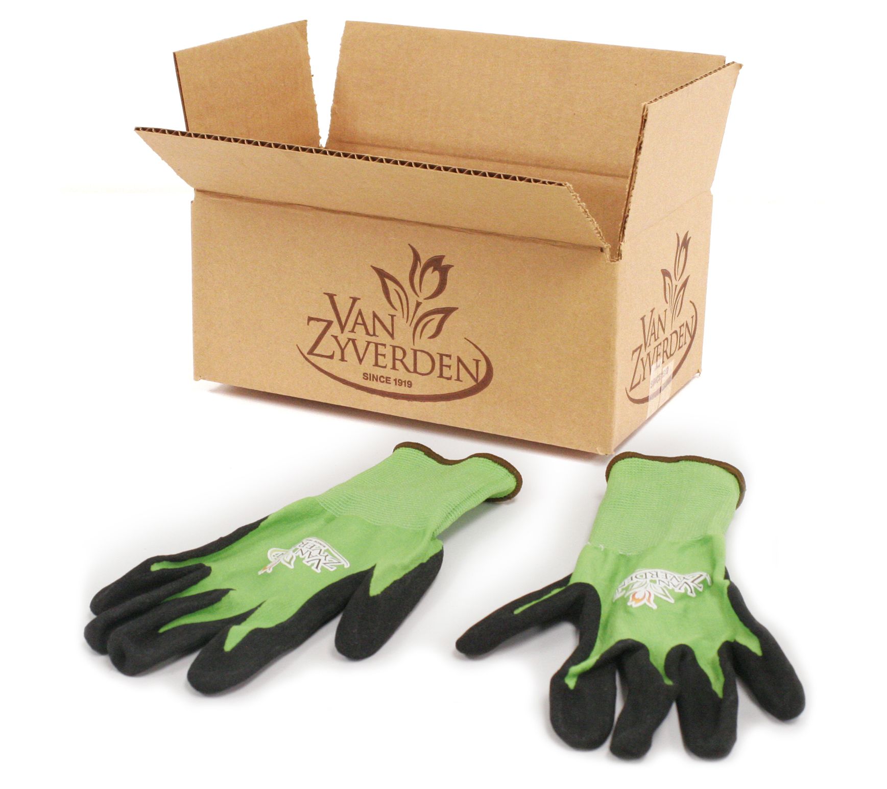Van Zyverden Gardening Gloves VZ Logo Green & Orange 1 Pair