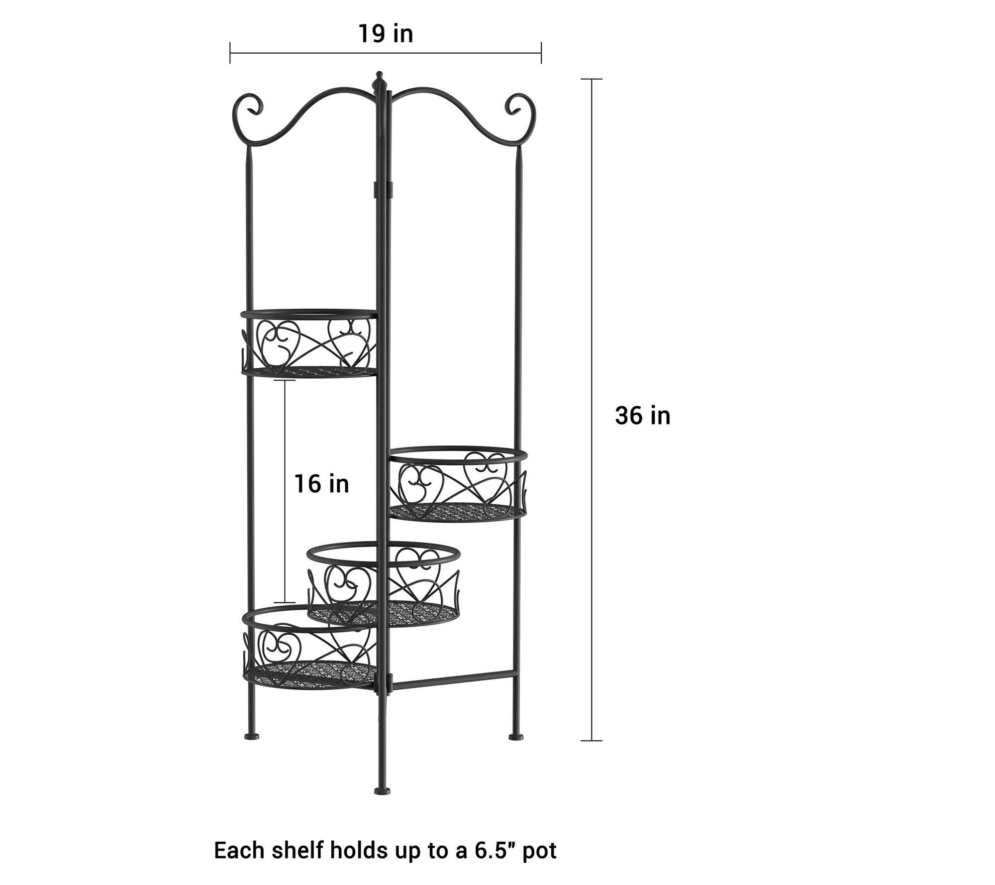 Pure Garden 4-Tier Indoor or Outdoor Folding Plant Stand - QVC.com