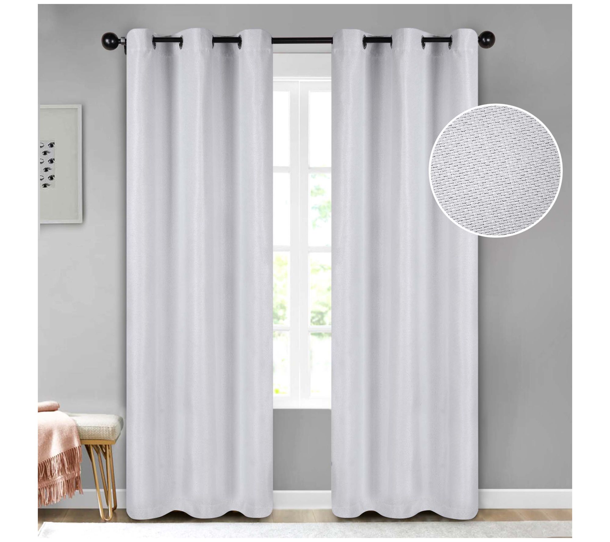 Superior Jaxon Textured Blackout Curtain PanelSet, 42X96