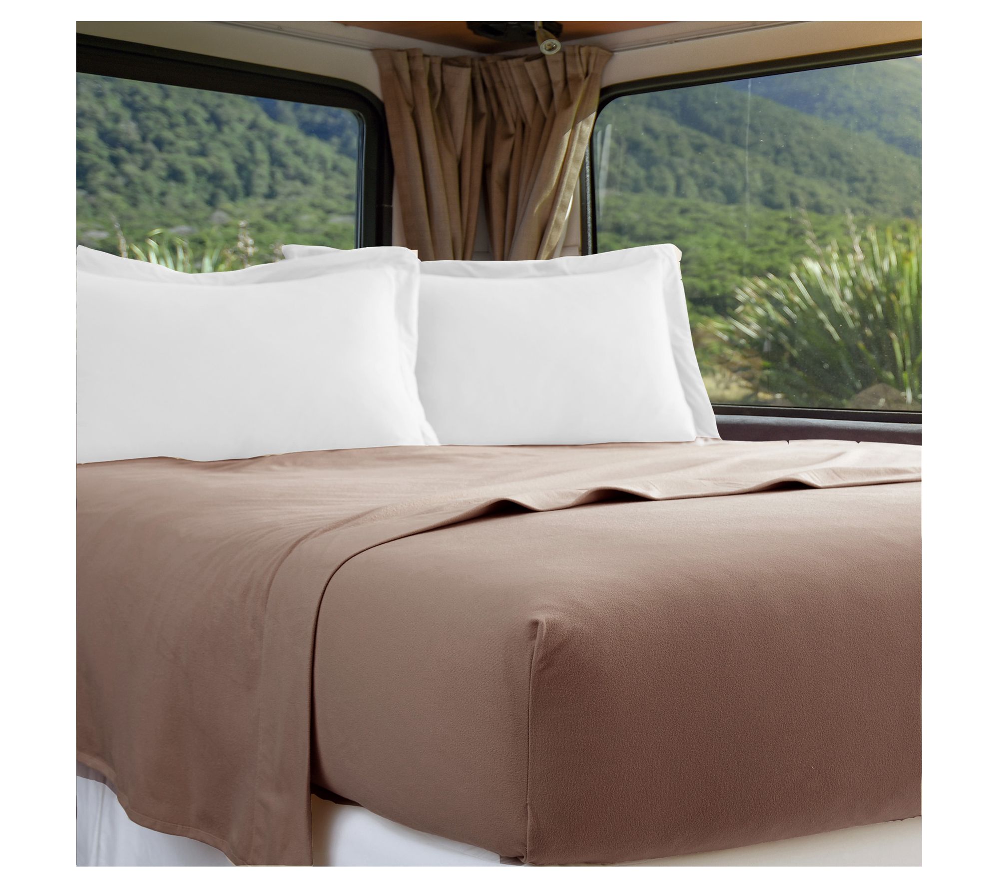 Shavel Home RV Micro Flannel F itted Blanket- Bunk