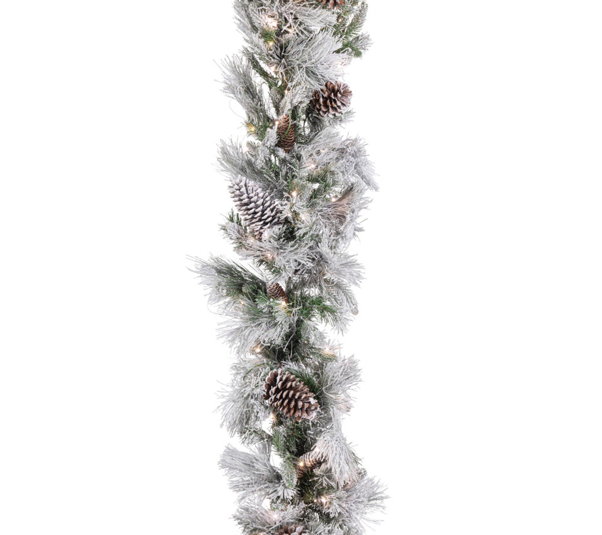 Luxurious 9 ft Prelit Mixed Tips Garland by Sterling