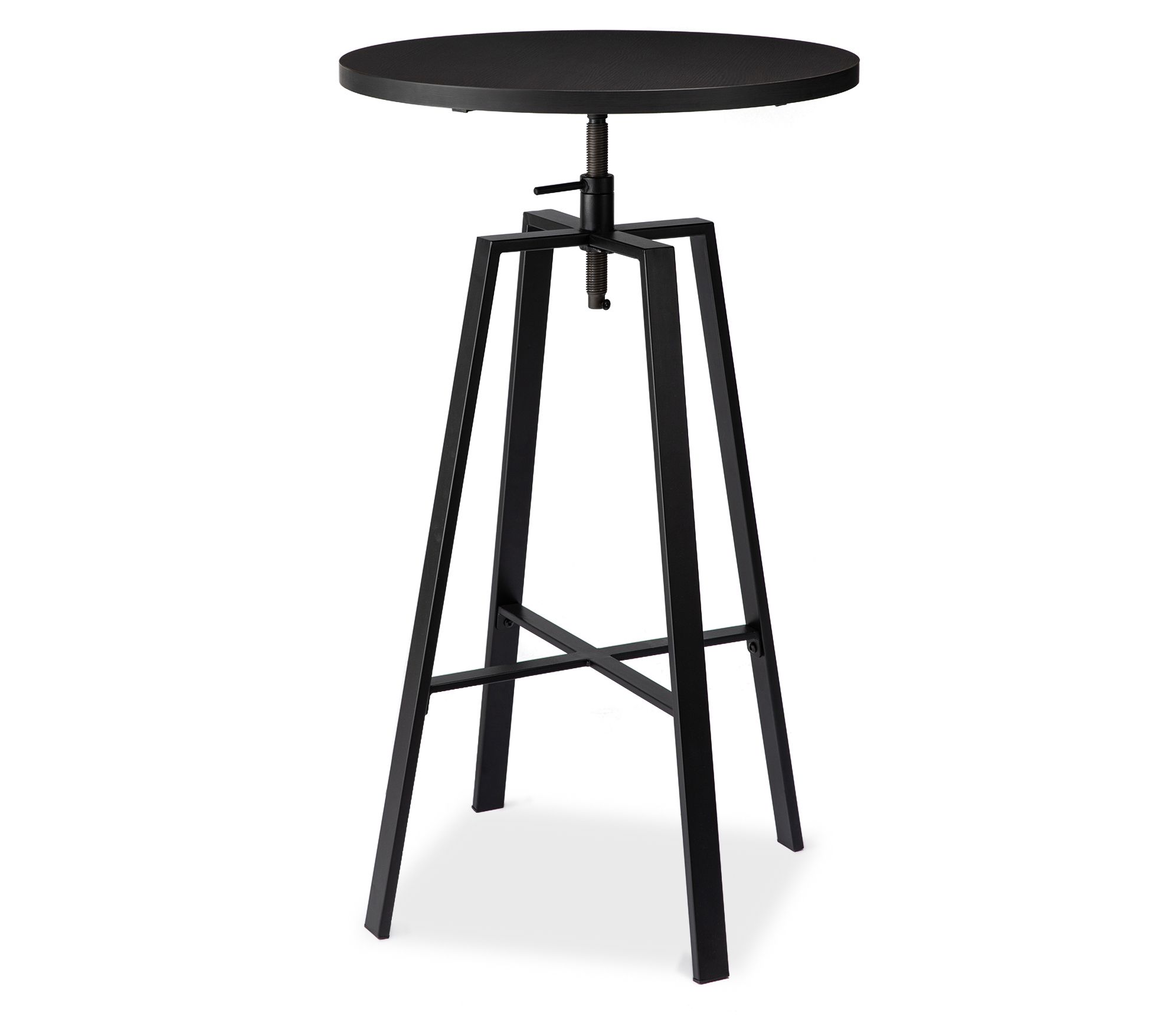 Glitzhome Industrial Modern Adjustable Round Bar Table