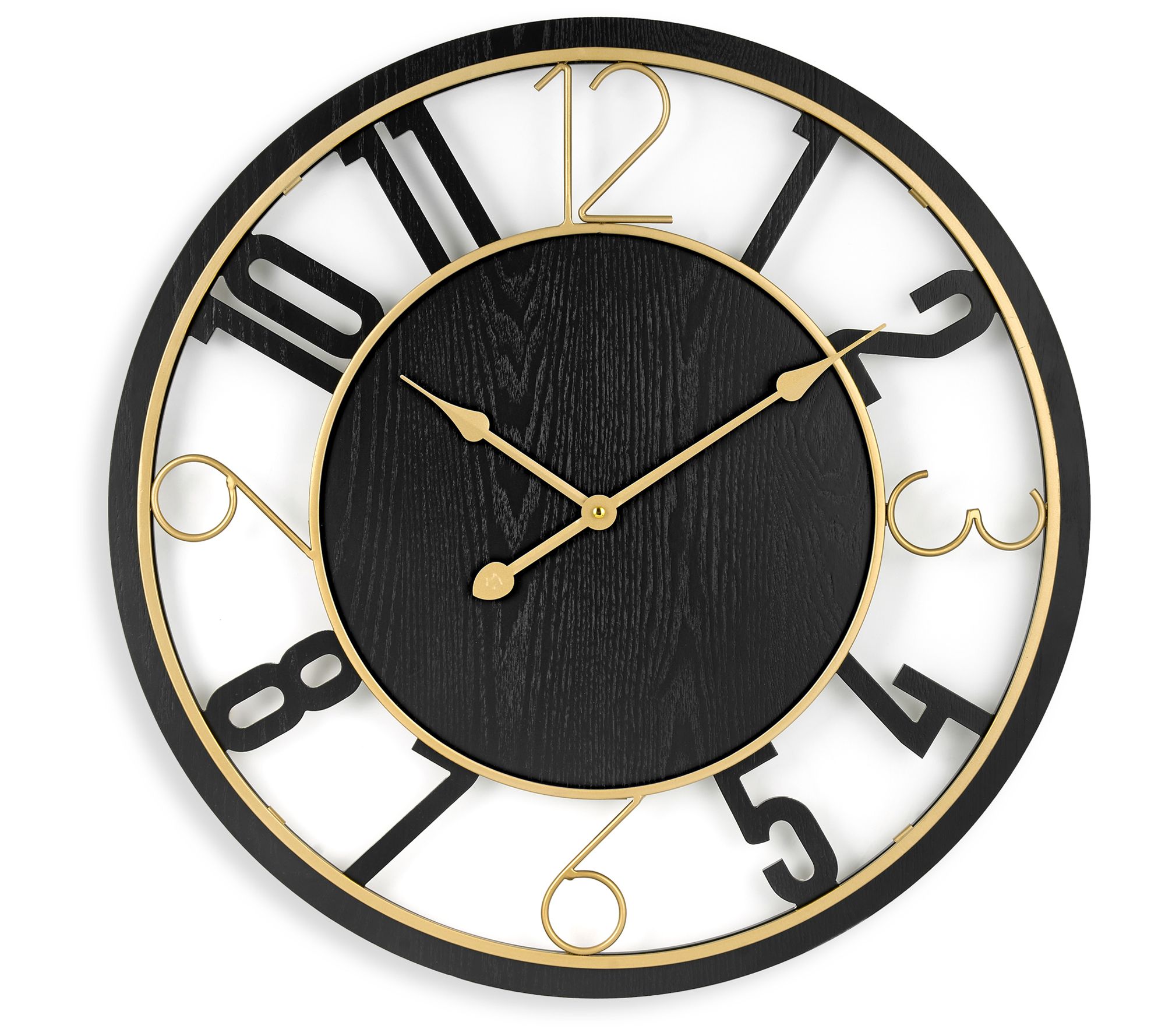 Sorbus 24" Wooden Wall Clock, Battery Operated