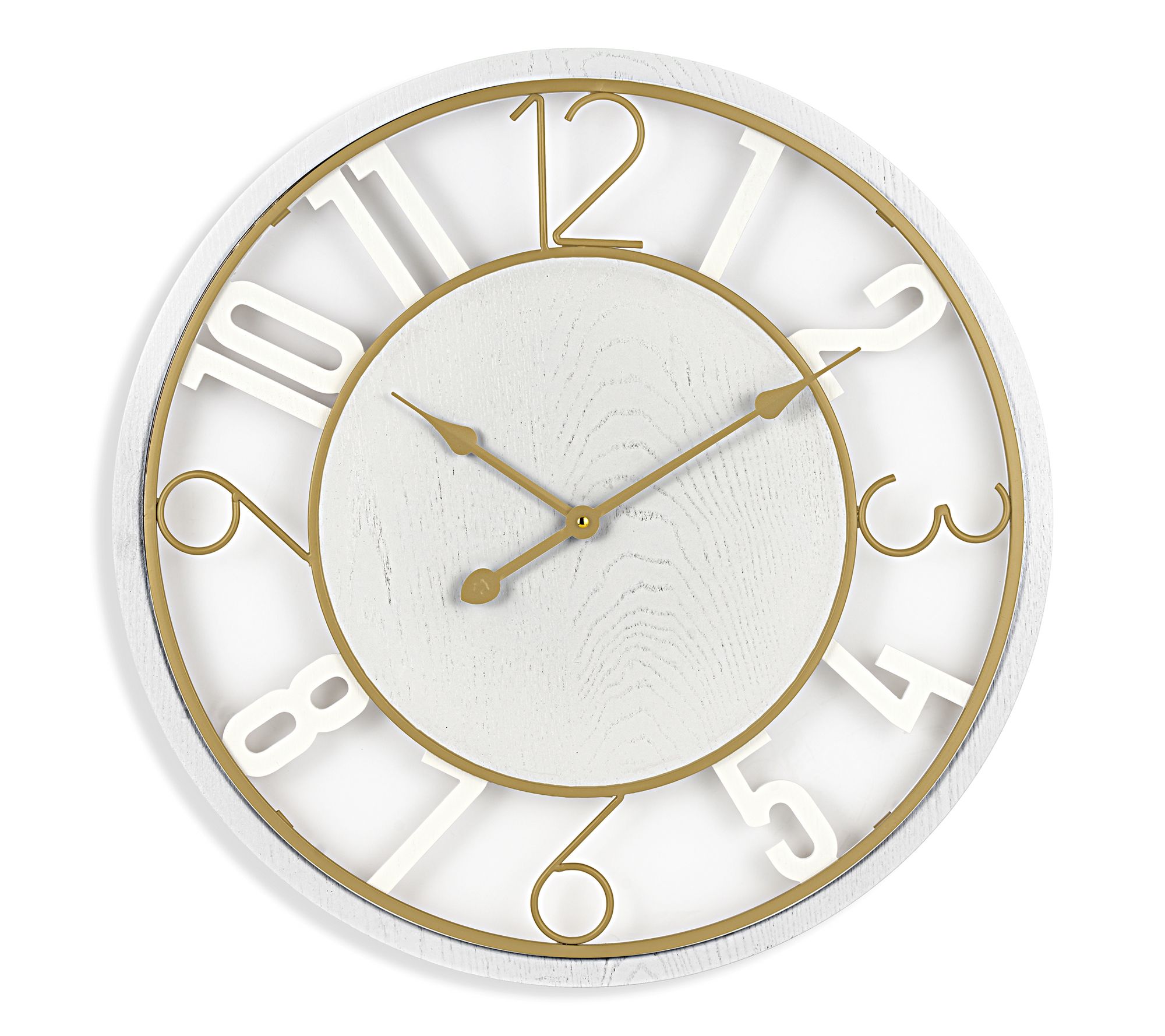 Sorbus 24" Wooden Wall Clock, Battery Operated