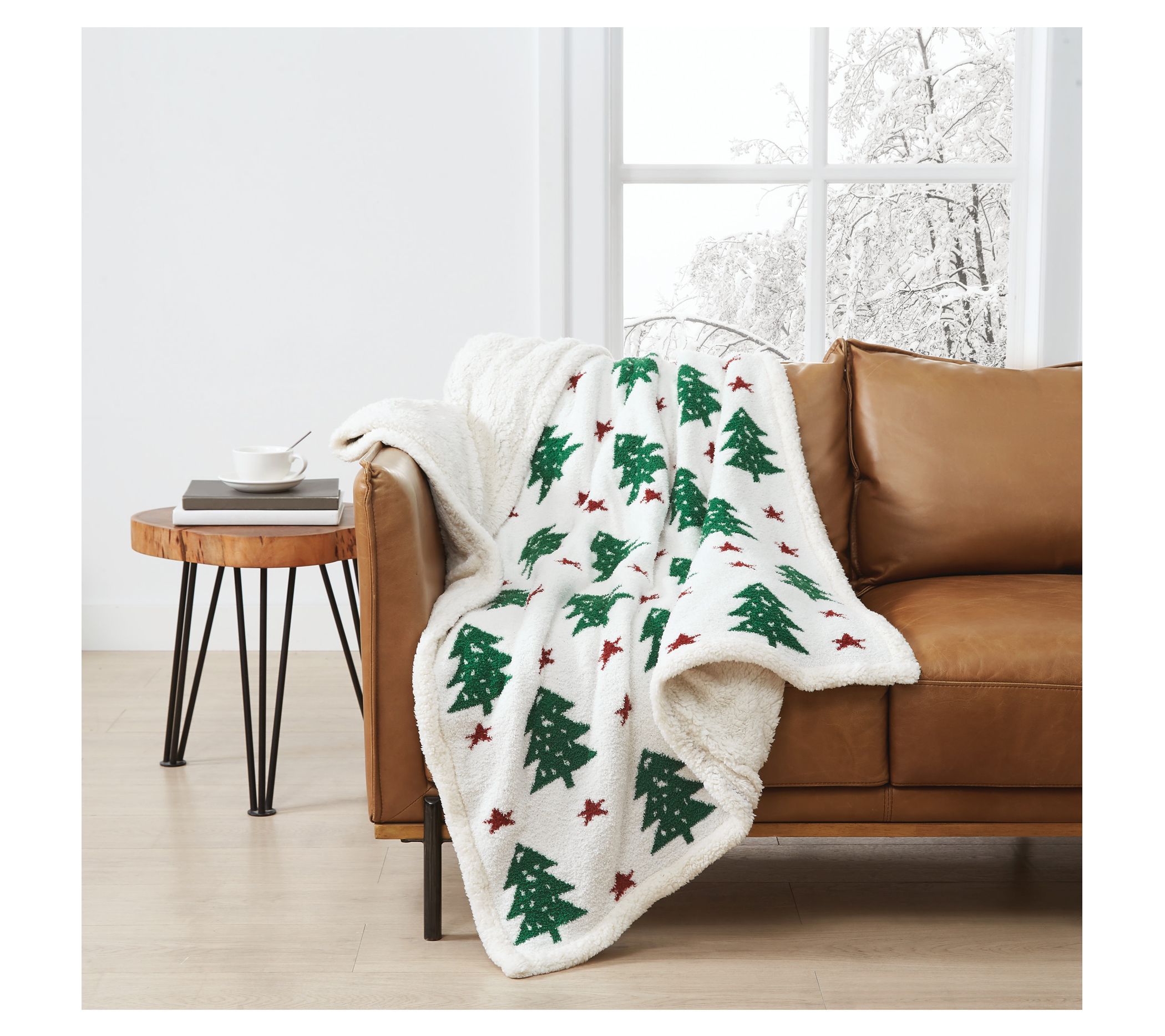 Truly Soft Cozy Tree and Star 40x60 Throw Blanket