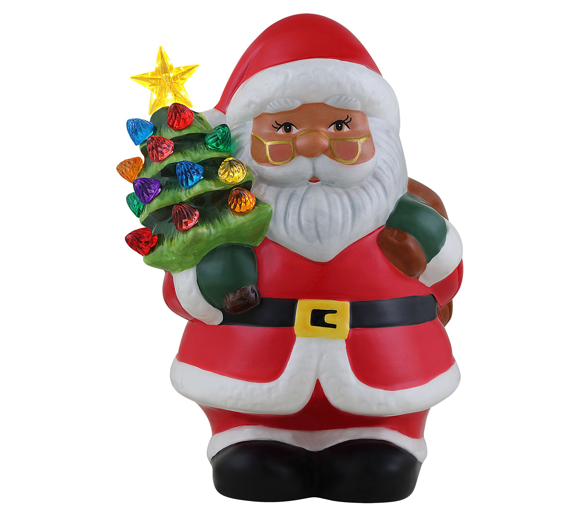 Mr. Christmas 9 in. Nostalgic Ceramic Figure - Black Santa