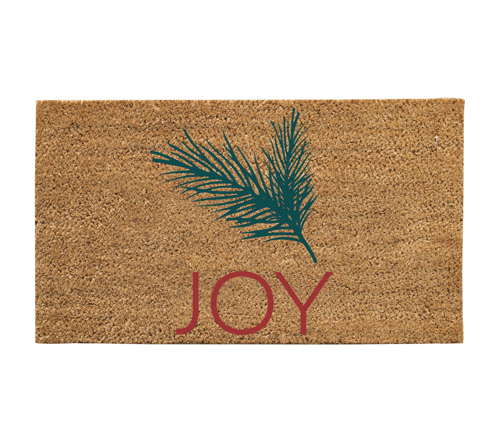 Evergreen 30"x18" Joy Natural Coir Fiber Doormat