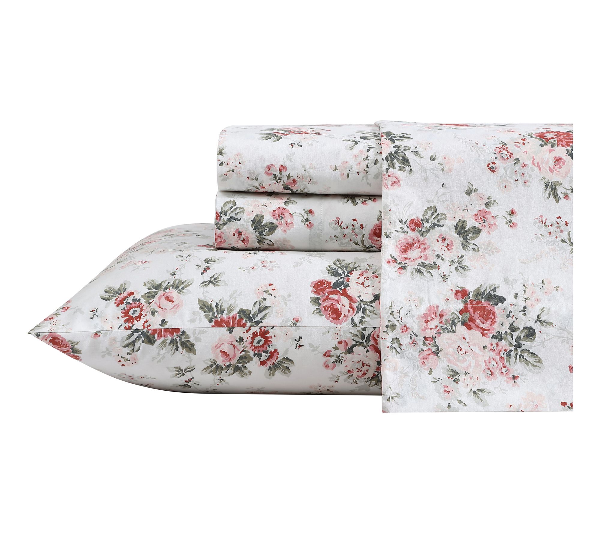 Laura Ashley Ashfield Pink Queen Sheet Set