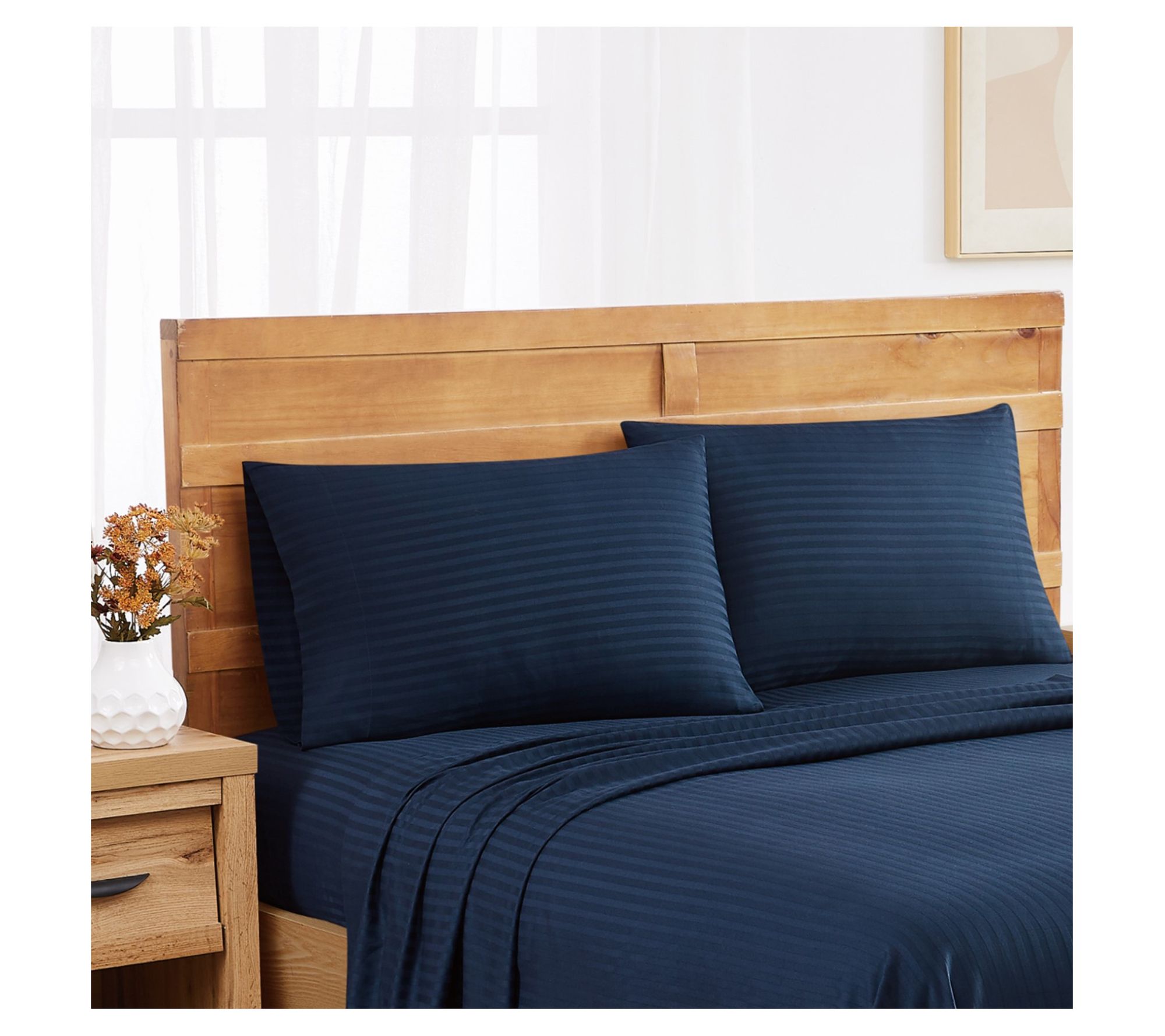 Royal Velvet Signature Dobby Stripe King Pillowcase Pair