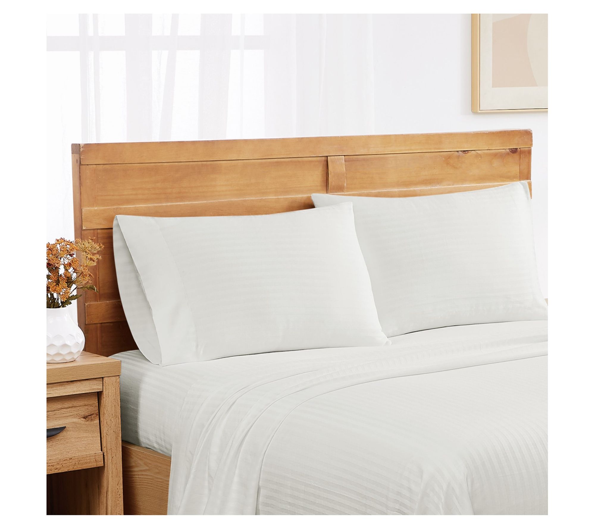 Royal Velvet Signature Dobby Stripe King Pillowcase Pair