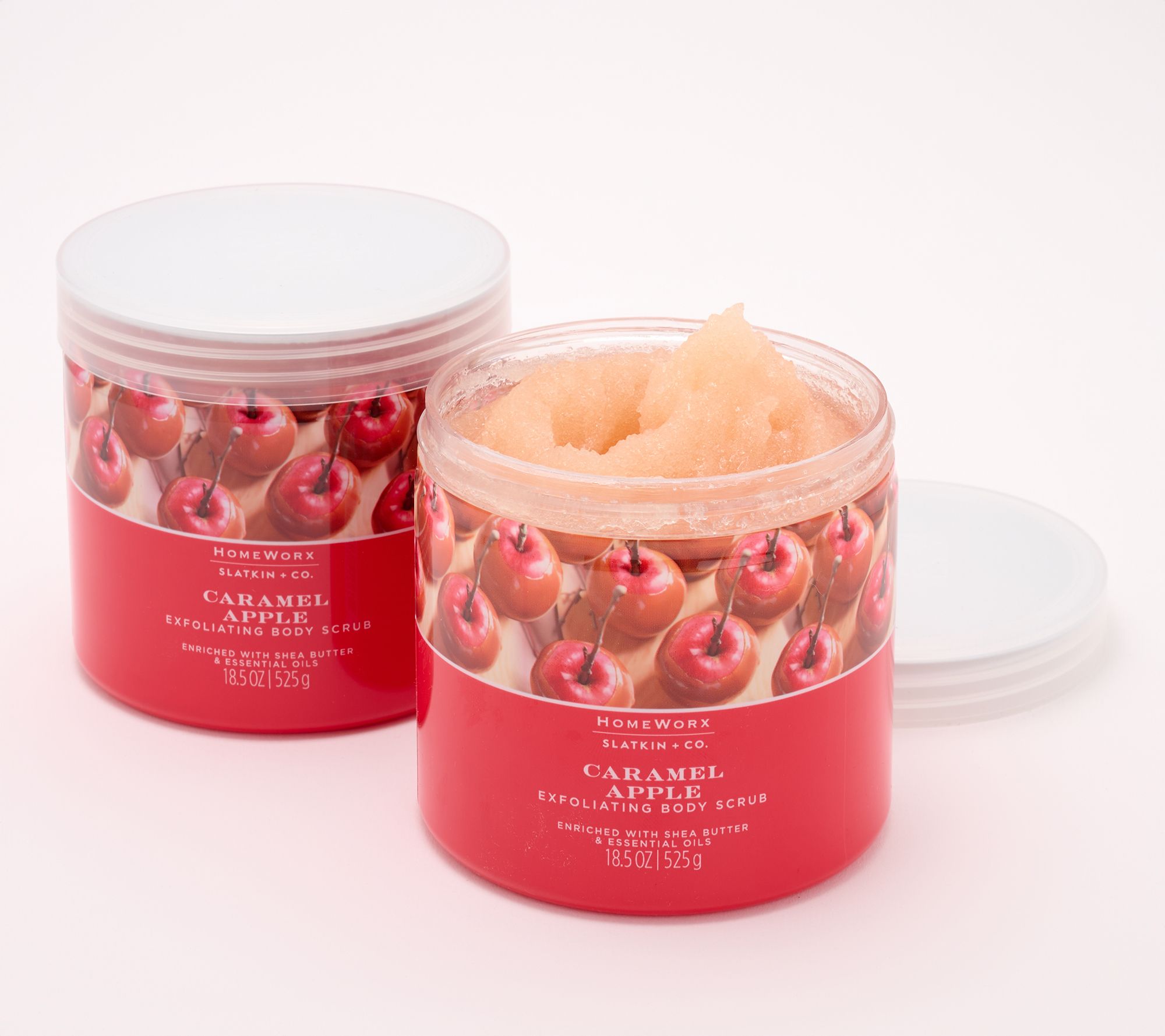 ShWk9/1 HomeWorx by Slatkin + Co. S/2 19oz Body Scrub CaraApple