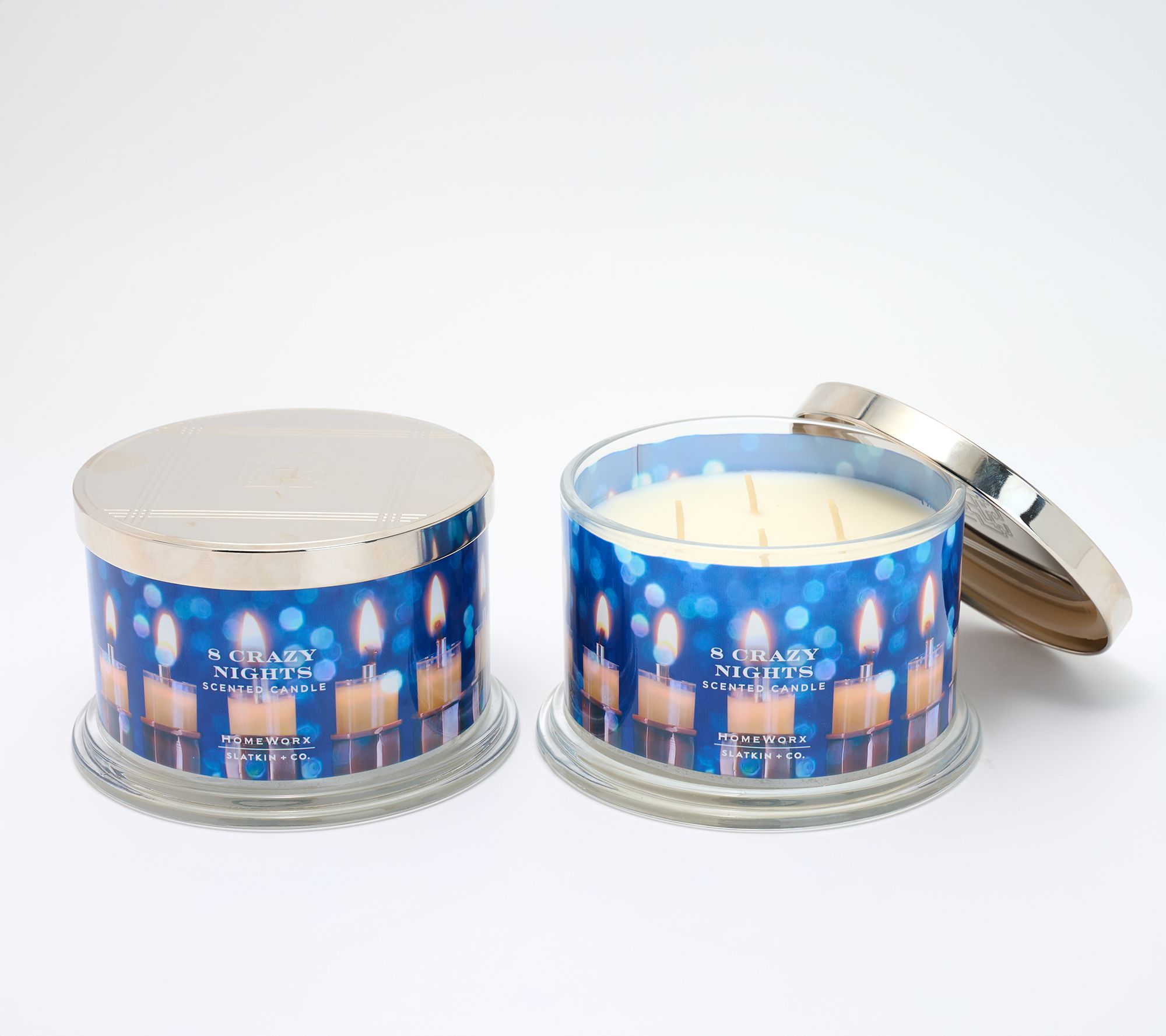 HomeWorx by Slatkin + Co. Set of 2 8 Crazy Nights 18oz Candles