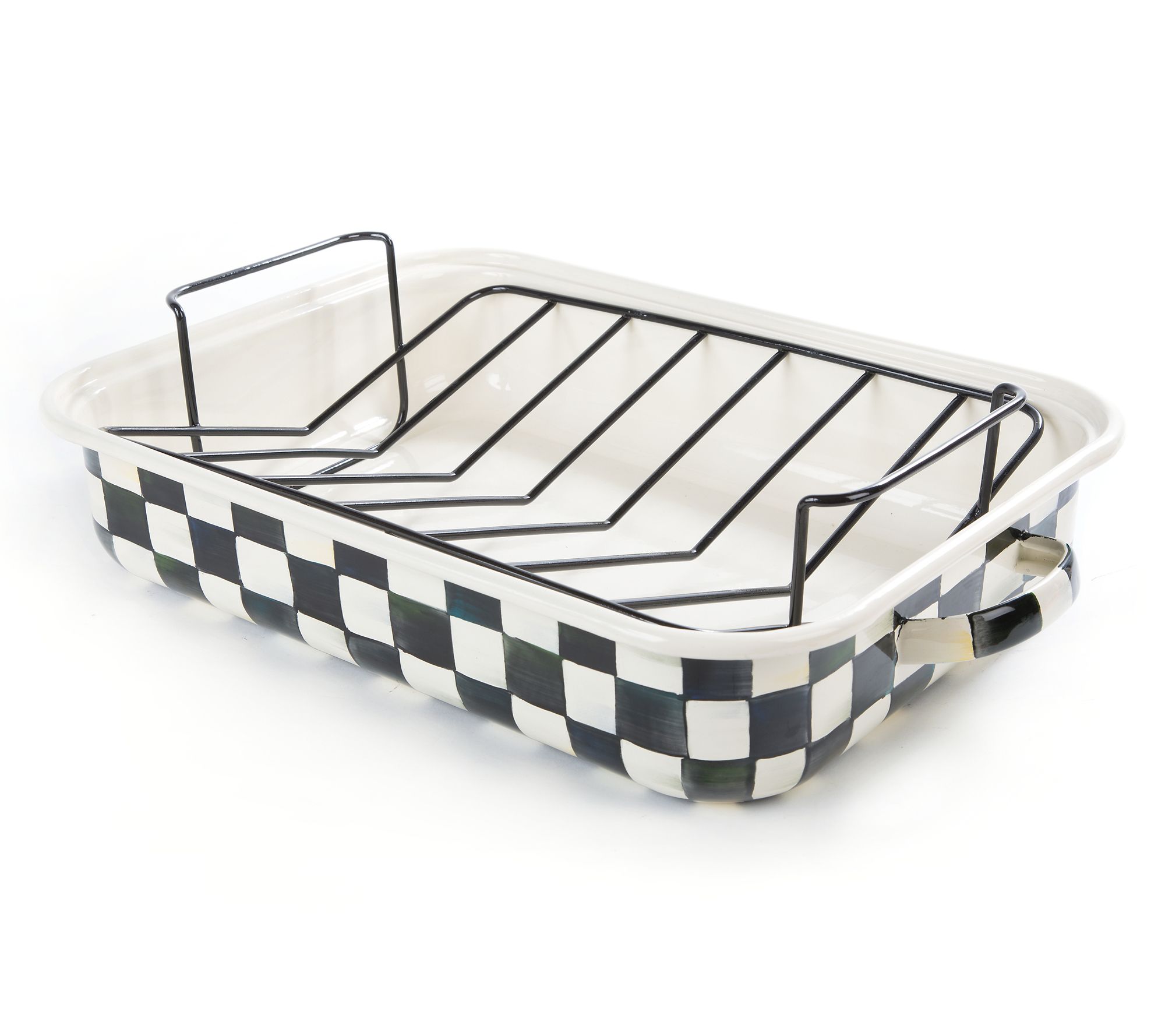 MacKenzie-Childs Courtly Check Roasting Pan with Rack