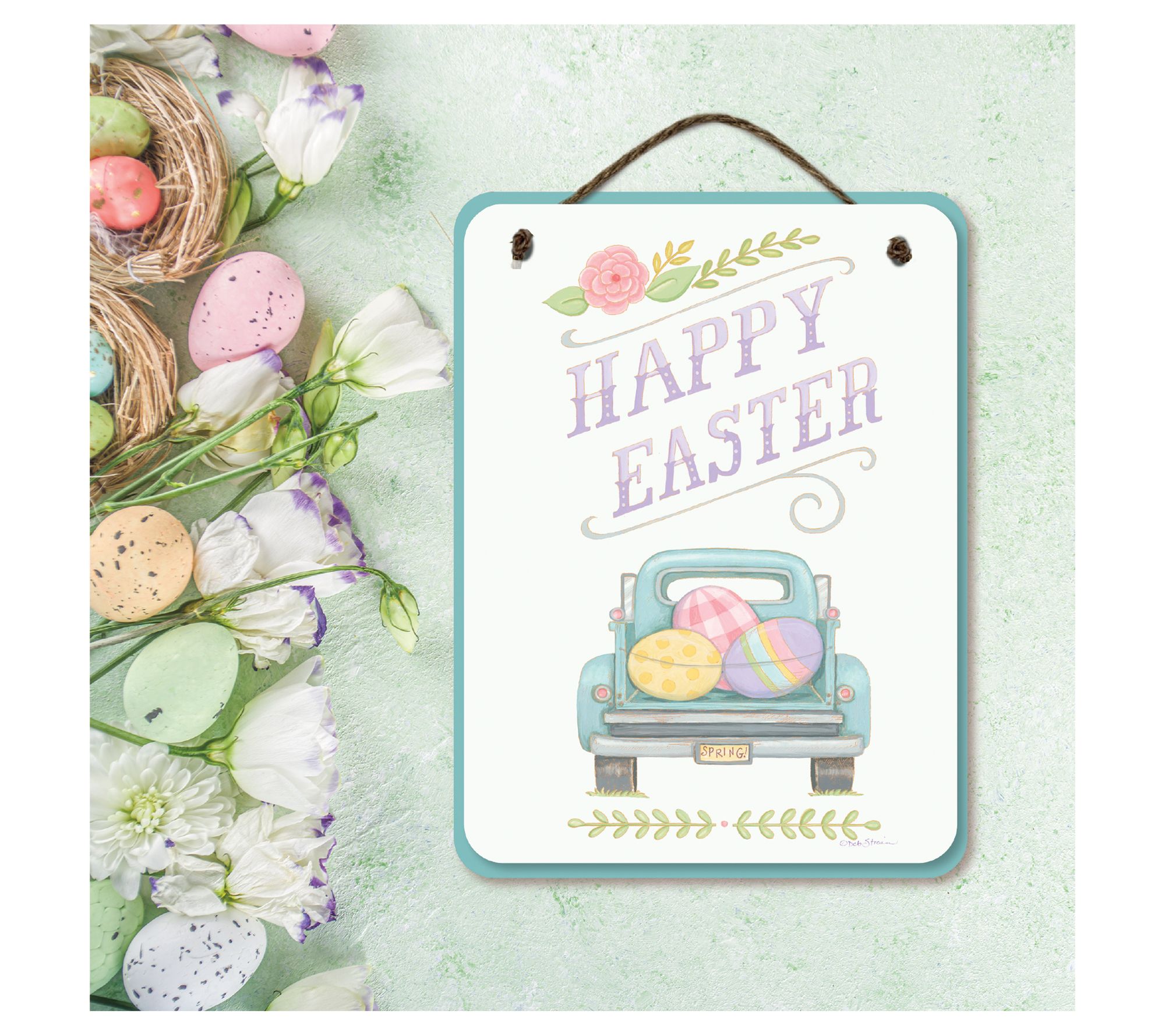 Courtside Market Happy Easter Truck 12x16 Artboard with Twine