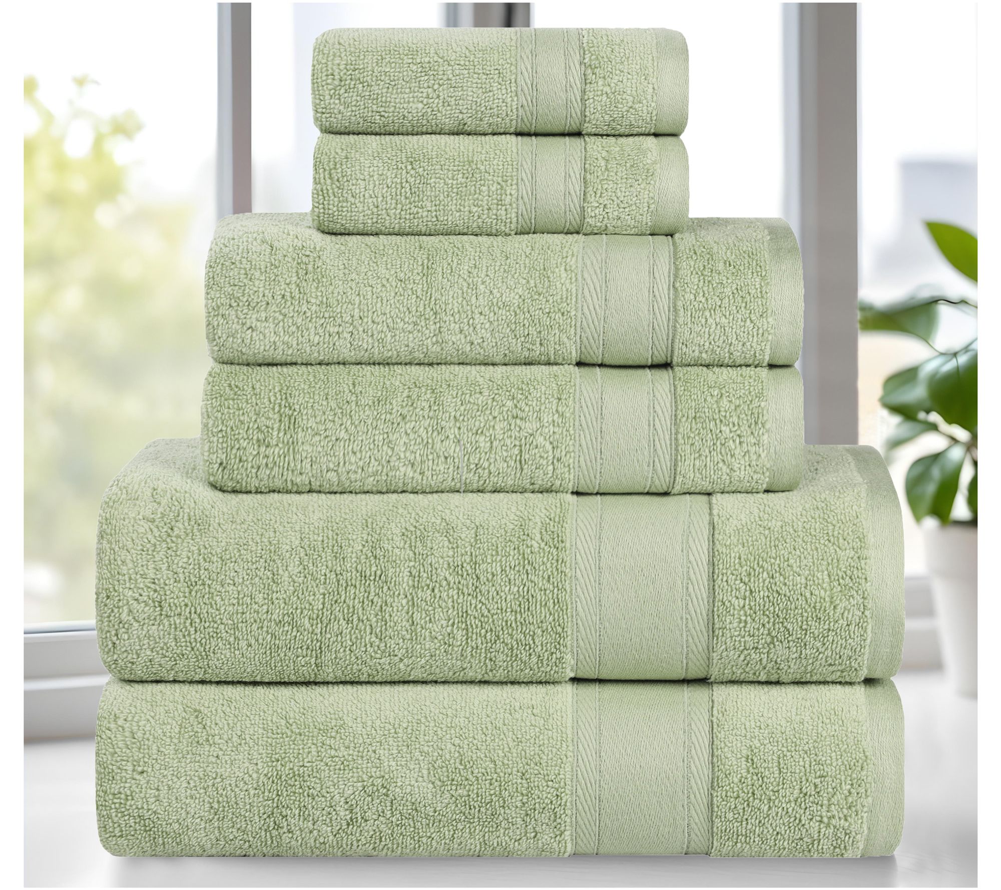 Superior 6 Piece Belmont Zero Twist Cotton HandTowels Set