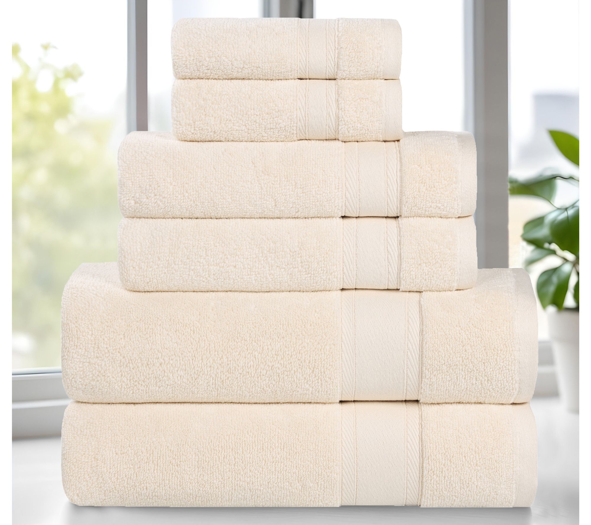 Superior 6 Piece Belmont Zero Twist Cotton HandTowels Set
