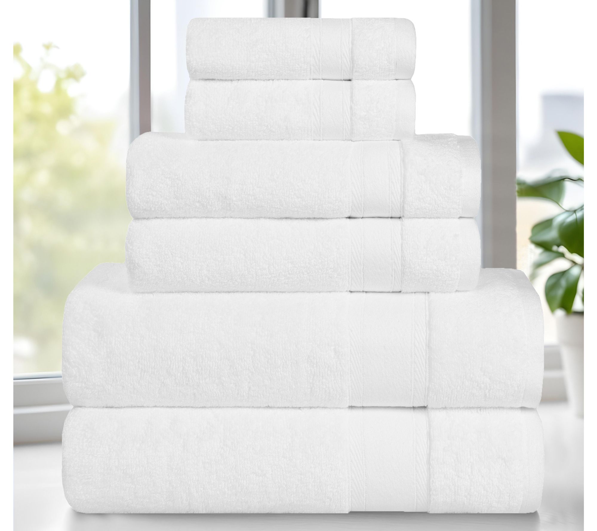 Superior 6 Piece Belmont Zero Twist Cotton HandTowels Set