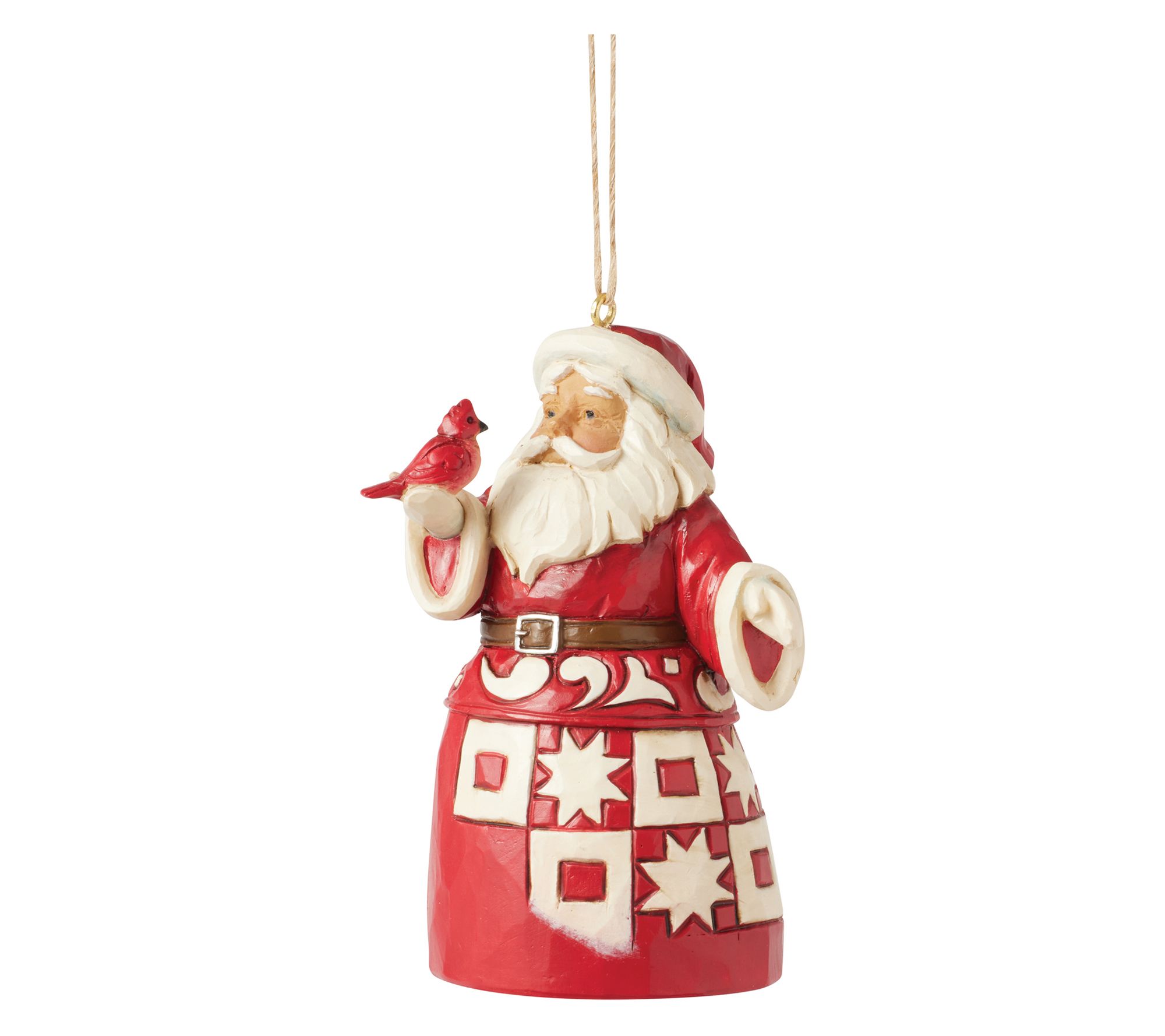 Jim Shore Heartwood Creek Nordic Noel Santa Ornament 3.7in H
