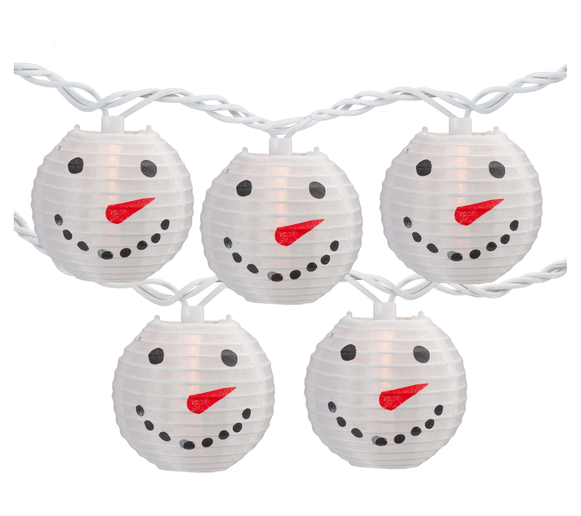 Northlight 10ct Snowman Paper Lantern Christmas Lights 8.5ft