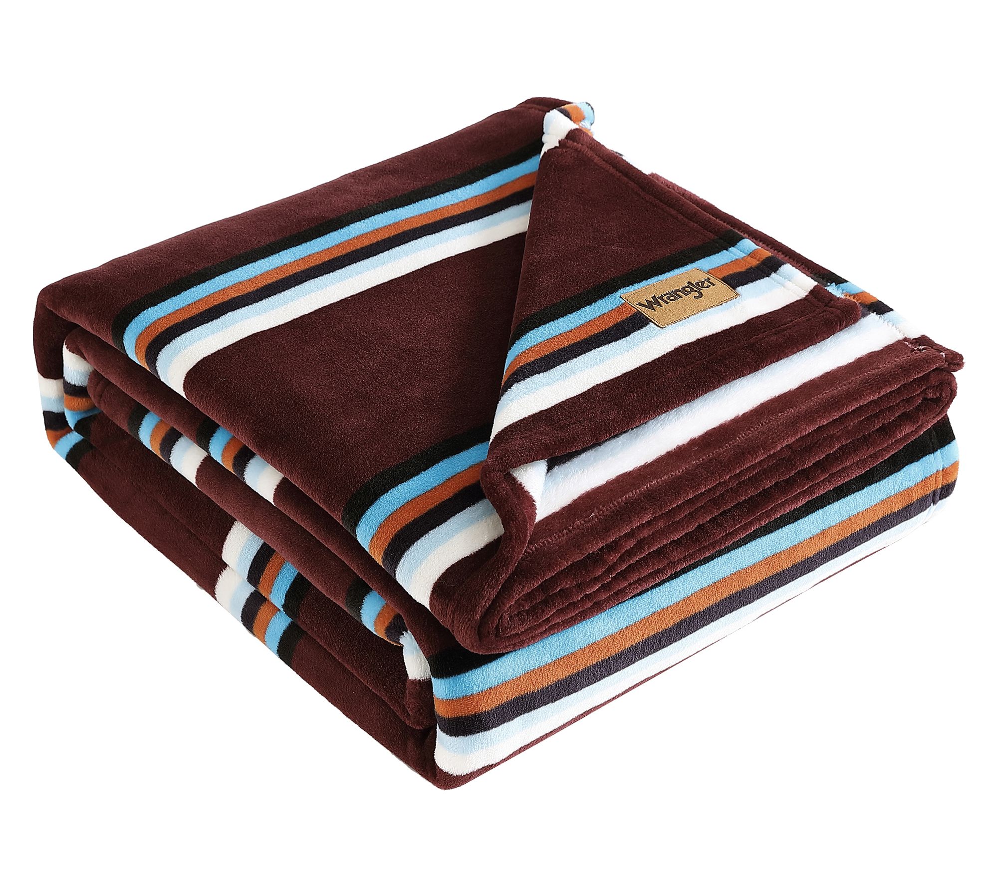 Wrangler Western Saddle Red Plush-Fleece King Blanket