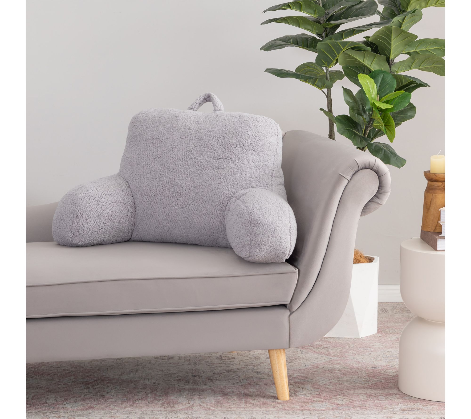 "As Is" Sherpa Backrest Lounger Pillow by Jill Martin