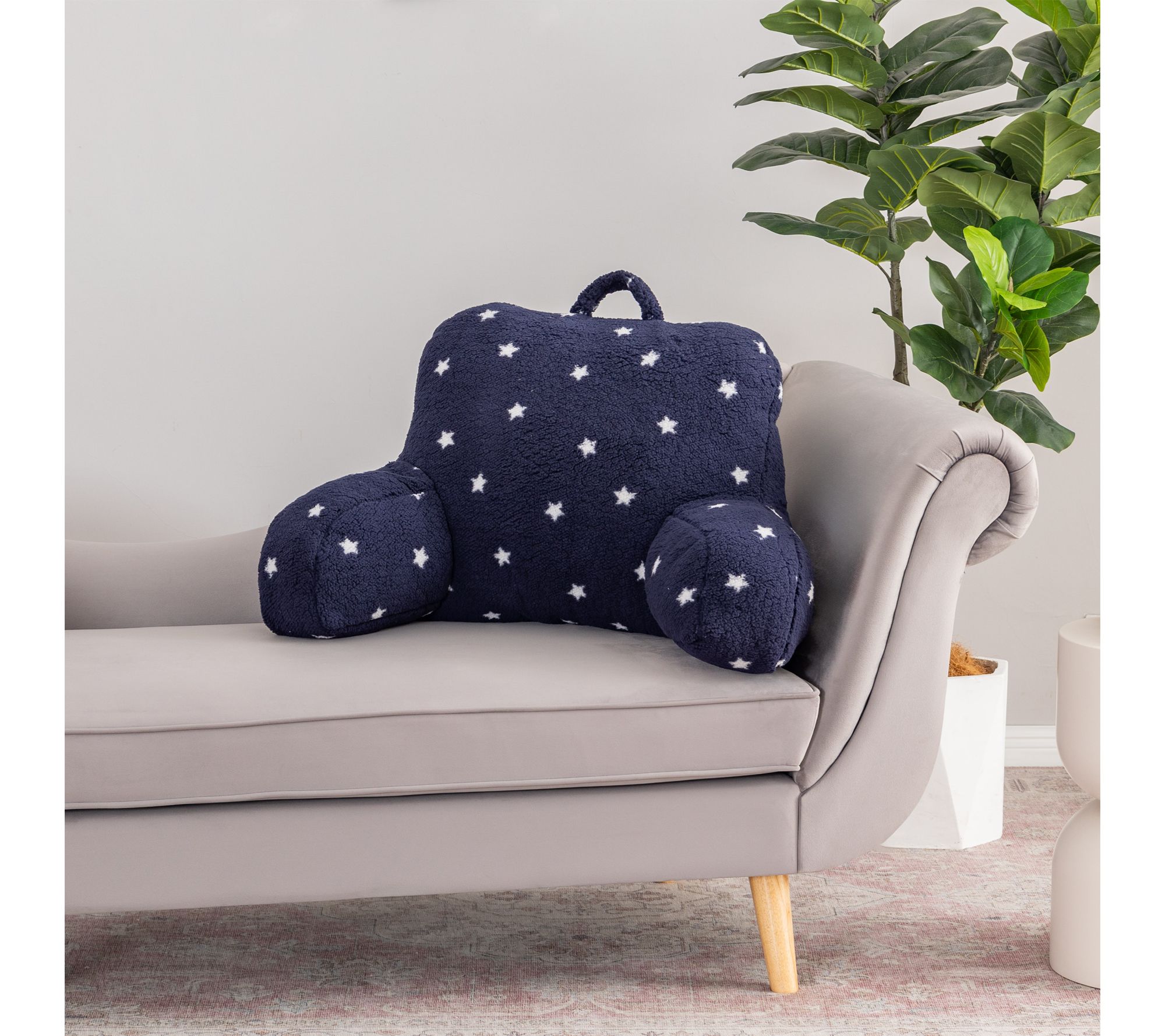 "As Is" Sherpa Backrest Lounger Pillow by Jill Martin