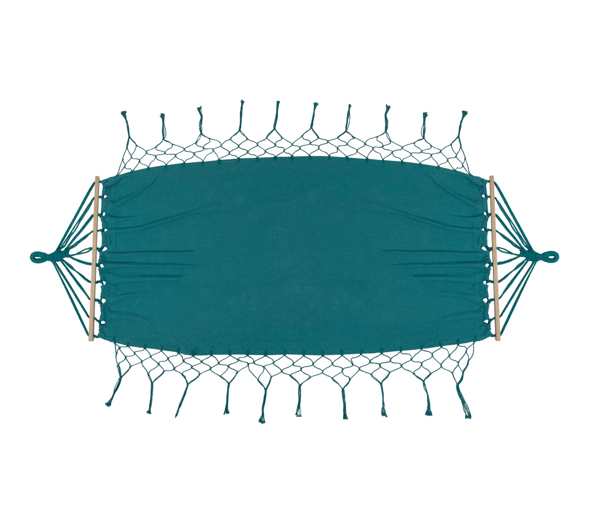 Northlight Hammock w/ Netted Fringe & Wooden Bars 100" x 41"