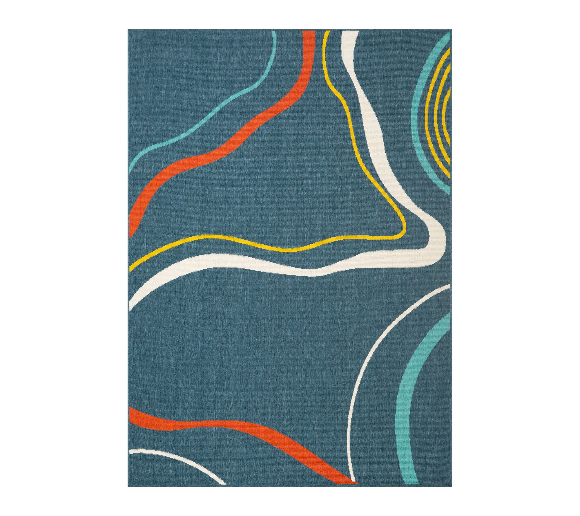 Ox Bay Graphic Print Modern Polypropylene Outdoor Rug, 5' x 7'