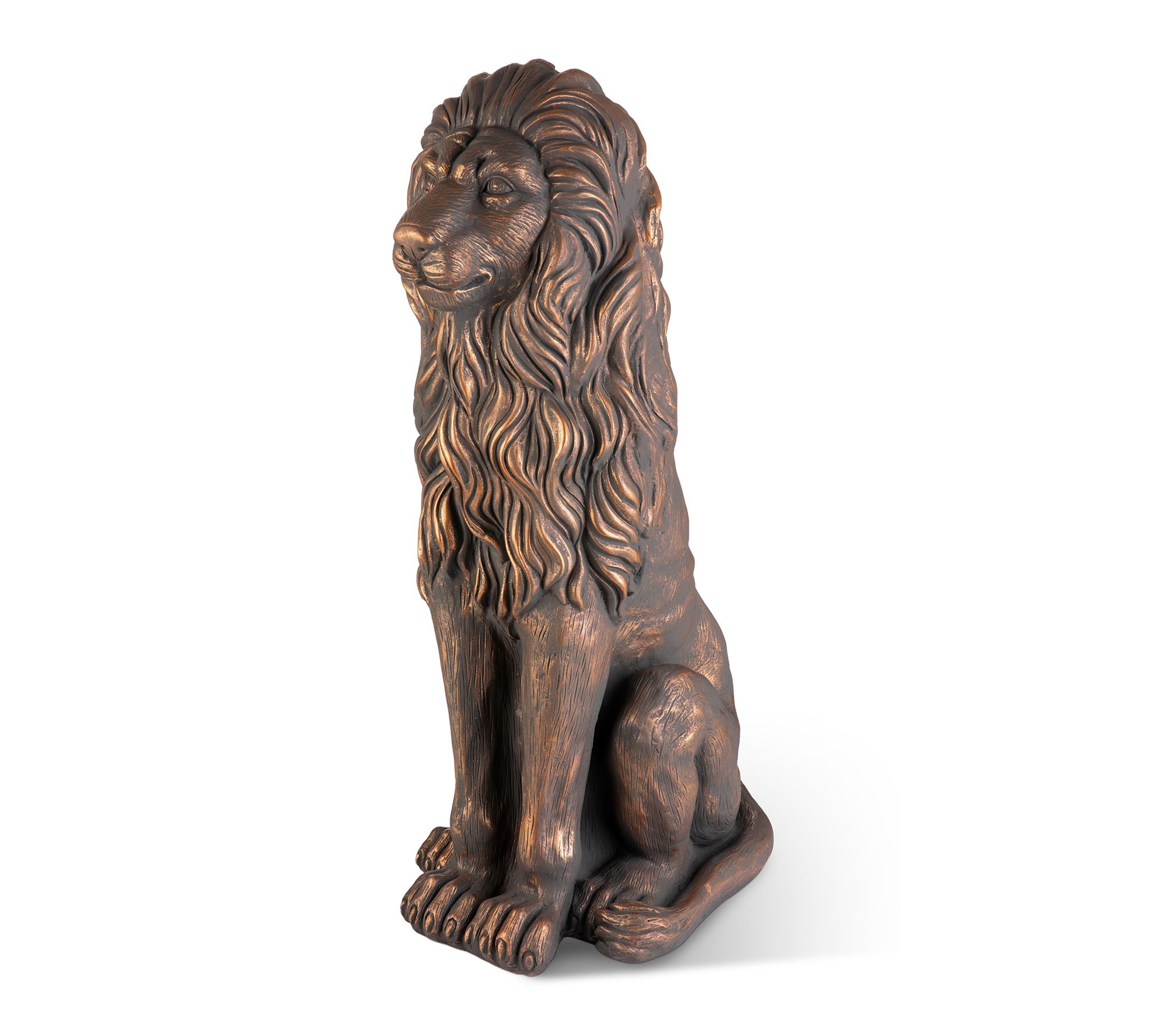 Glitzhome Oversized MGO Guardian Sitting Lion Garden Statue